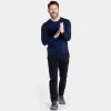 Navy Long Sleeve Pima Cotton Crew Neck Tee sold by Ash & Erie