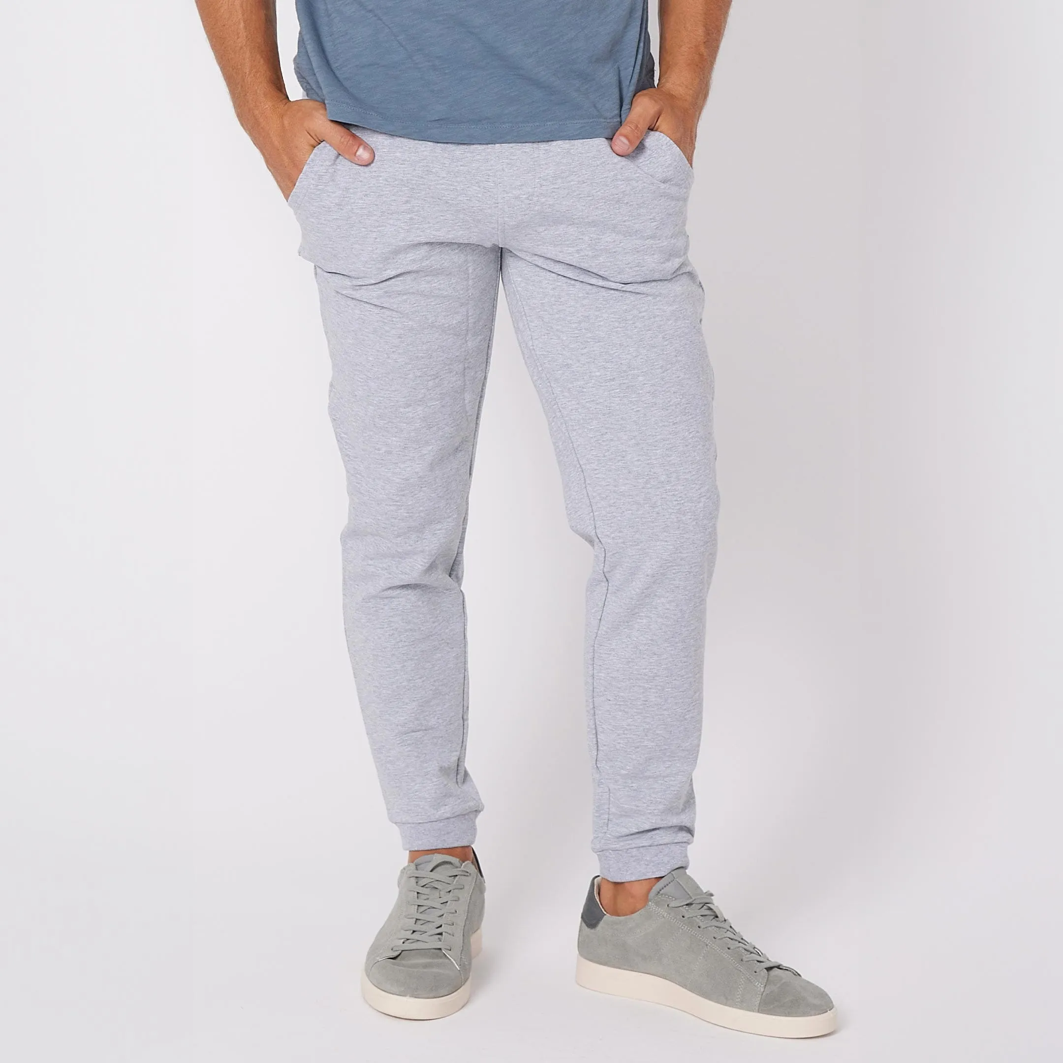 Light Grey French Terry Jogger sold by Ash & Erie