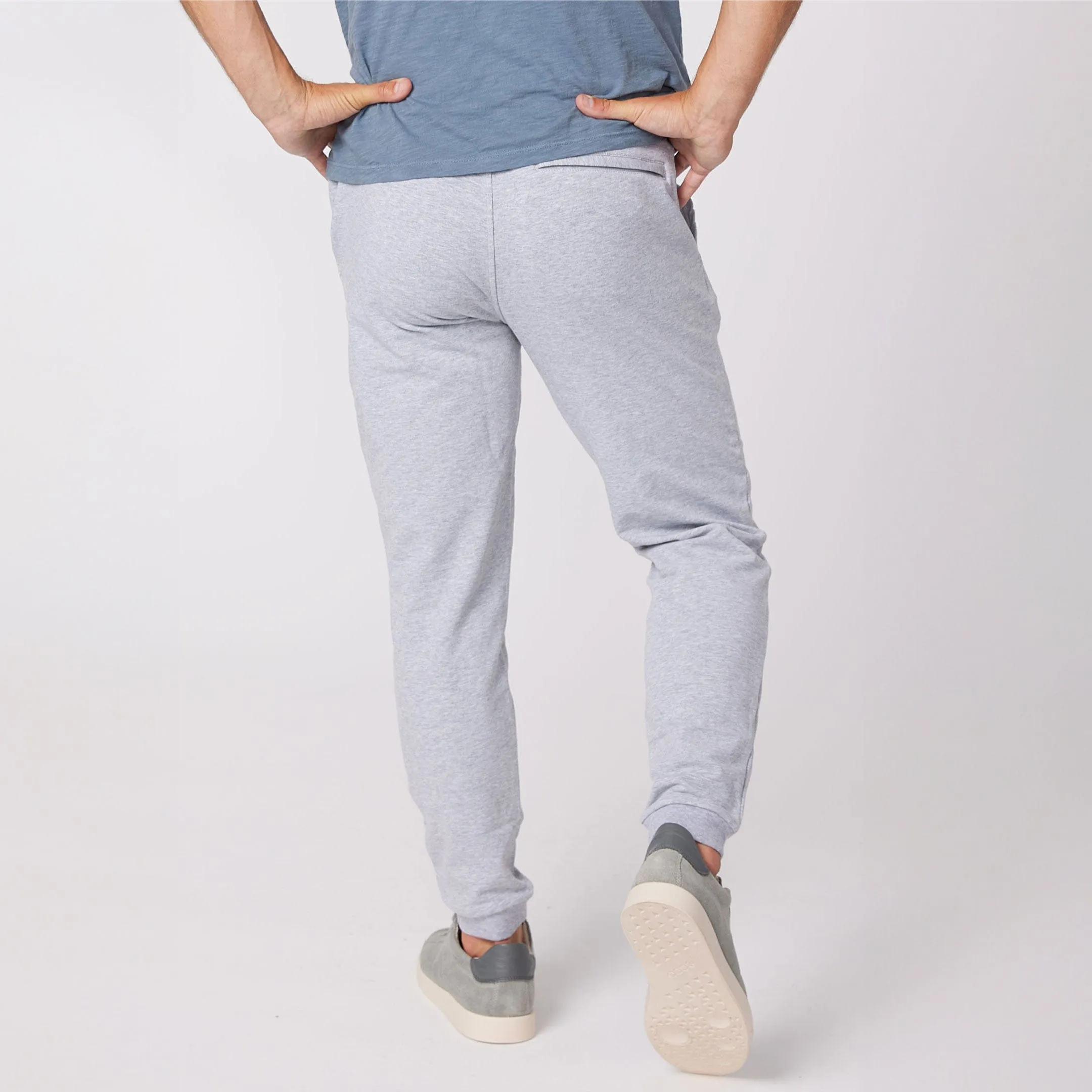 Light Grey French Terry Jogger sold by Ash & Erie product image thumbnail 4