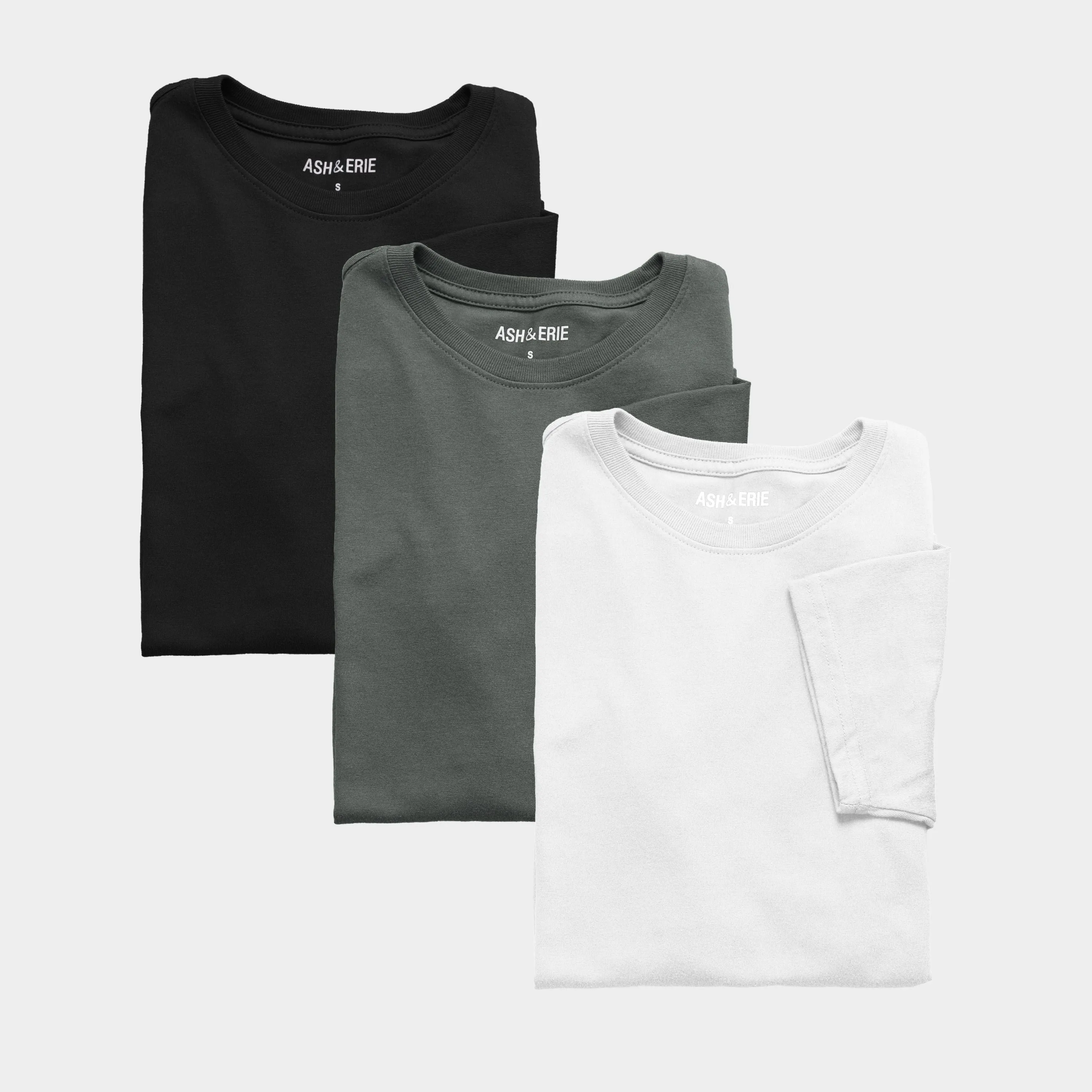 3-Pack Premium Essential Crew Neck Tees sold by Ash & Erie