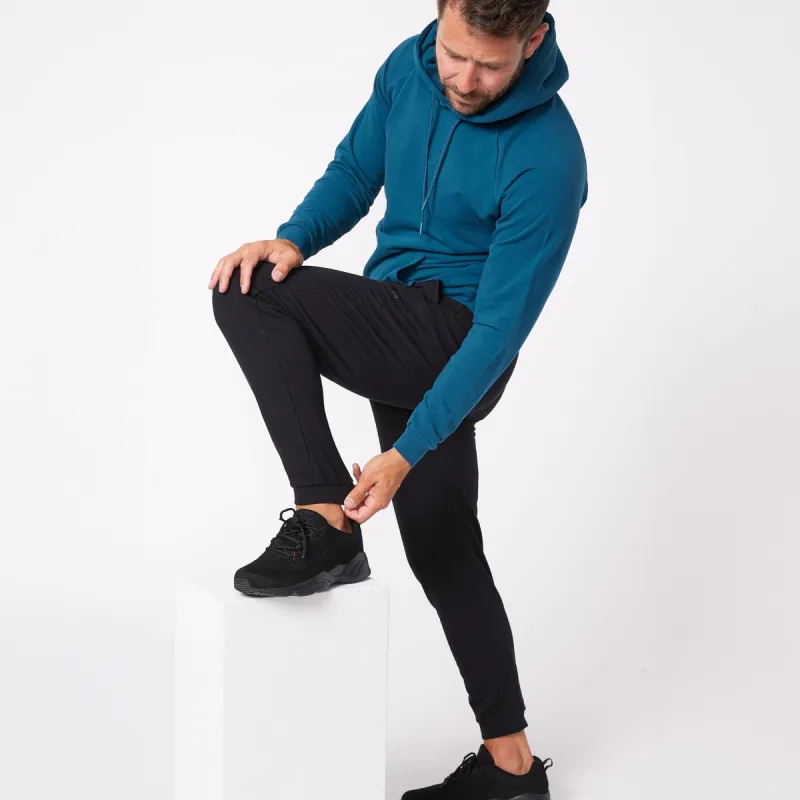 Black French Terry Jogger sold by Ash & Erie