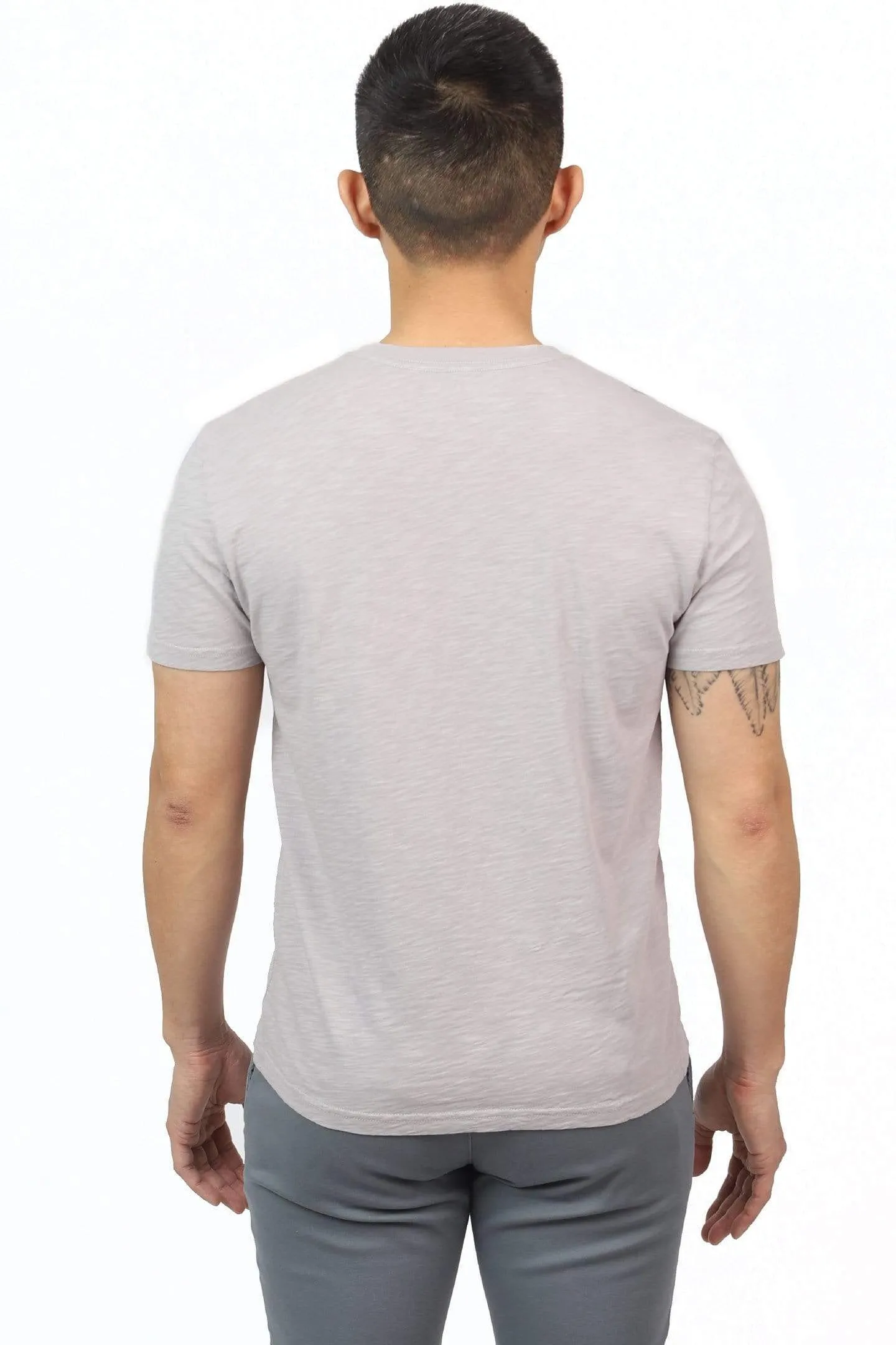Lightweight Washed Harbor Grey Short Sleeve Henley sold by Ash & Erie product image thumbnail 4