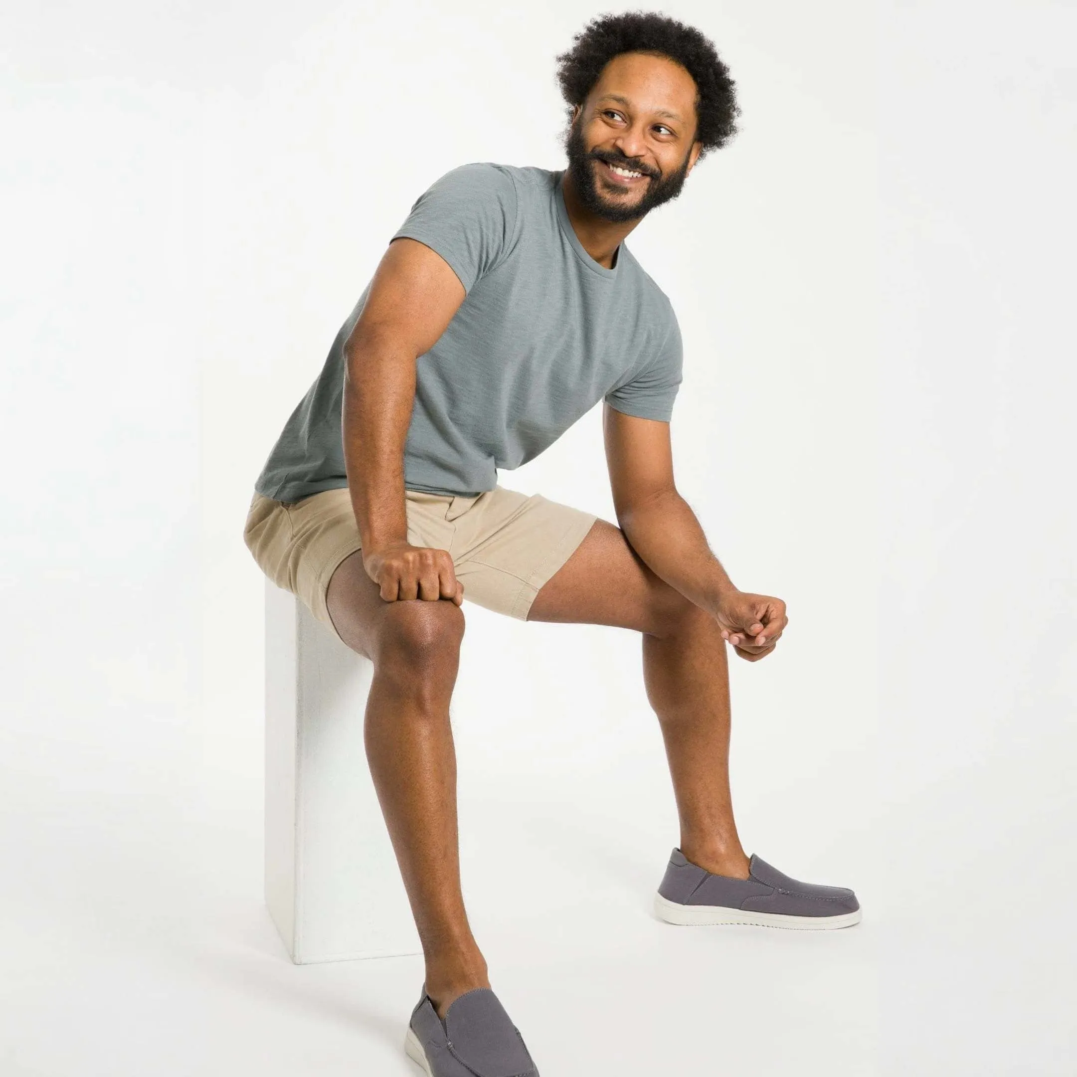 Lightweight Washed Steel Crew Neck Tee sold by Ash & Erie product image thumbnail 2