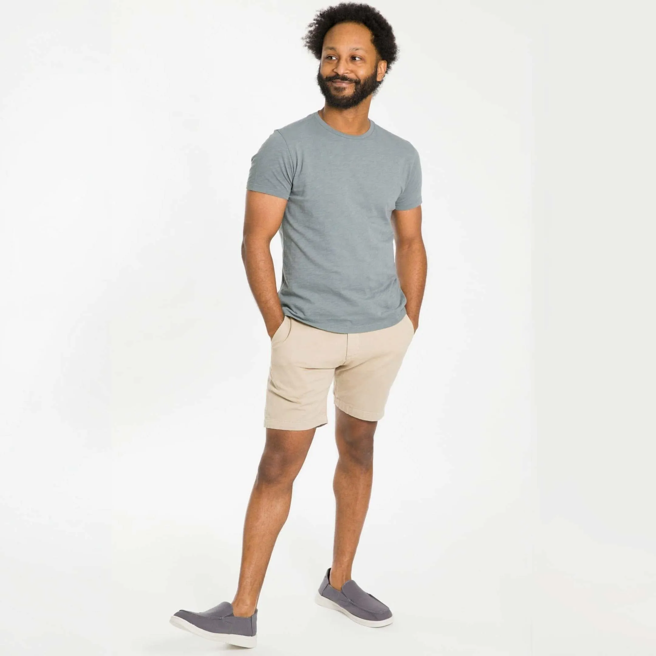 Lightweight Washed Steel Crew Neck Tee sold by Ash & Erie product image thumbnail 5