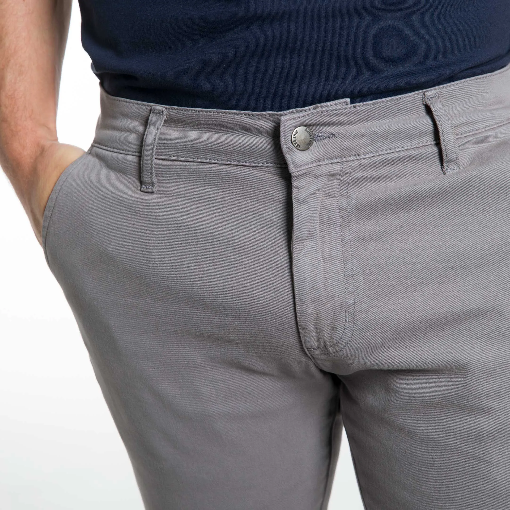 Steel Grey Washed Stretch Chino sold by Ash & Erie product image thumbnail 5