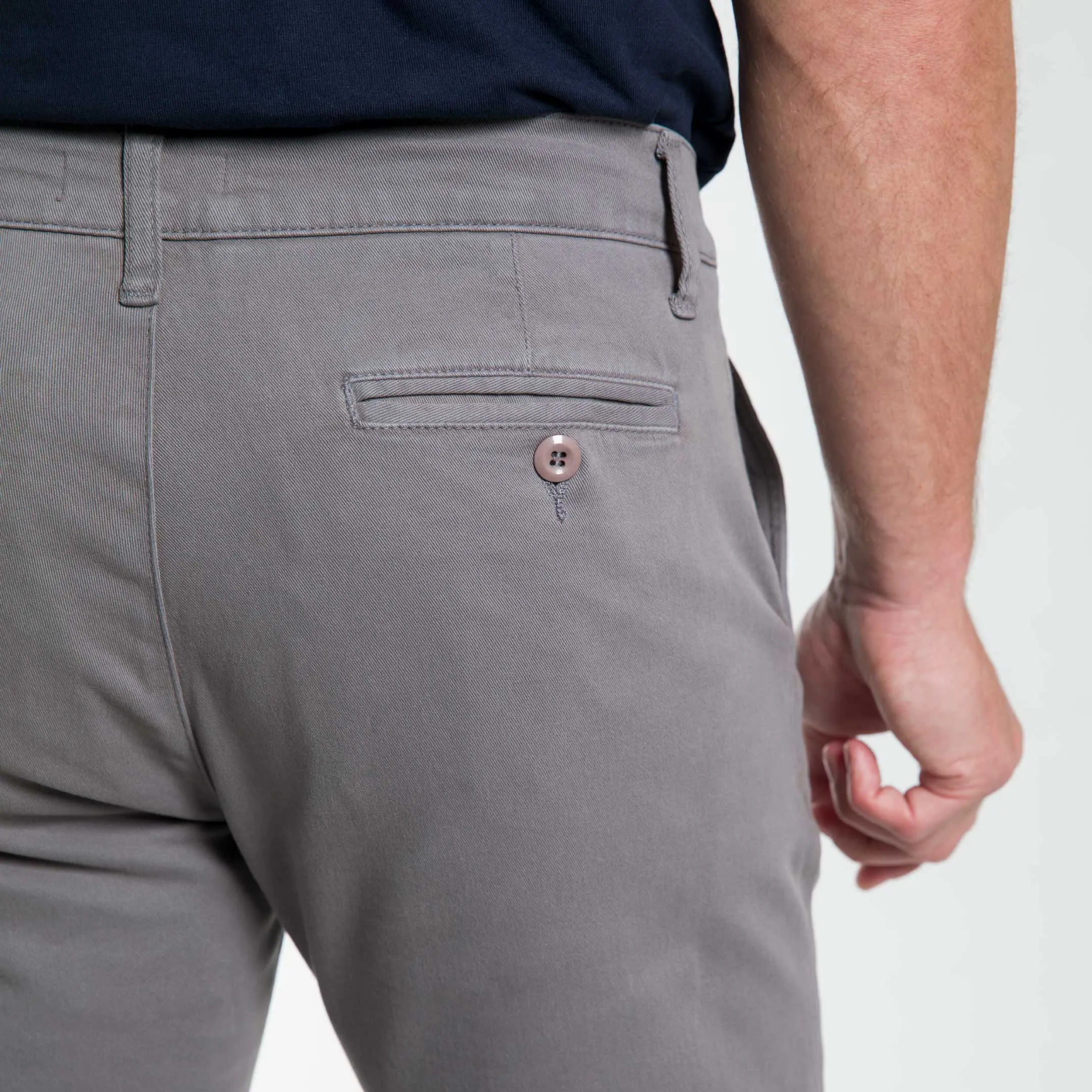 Steel Grey Washed Stretch Chino sold by Ash & Erie product image thumbnail 4