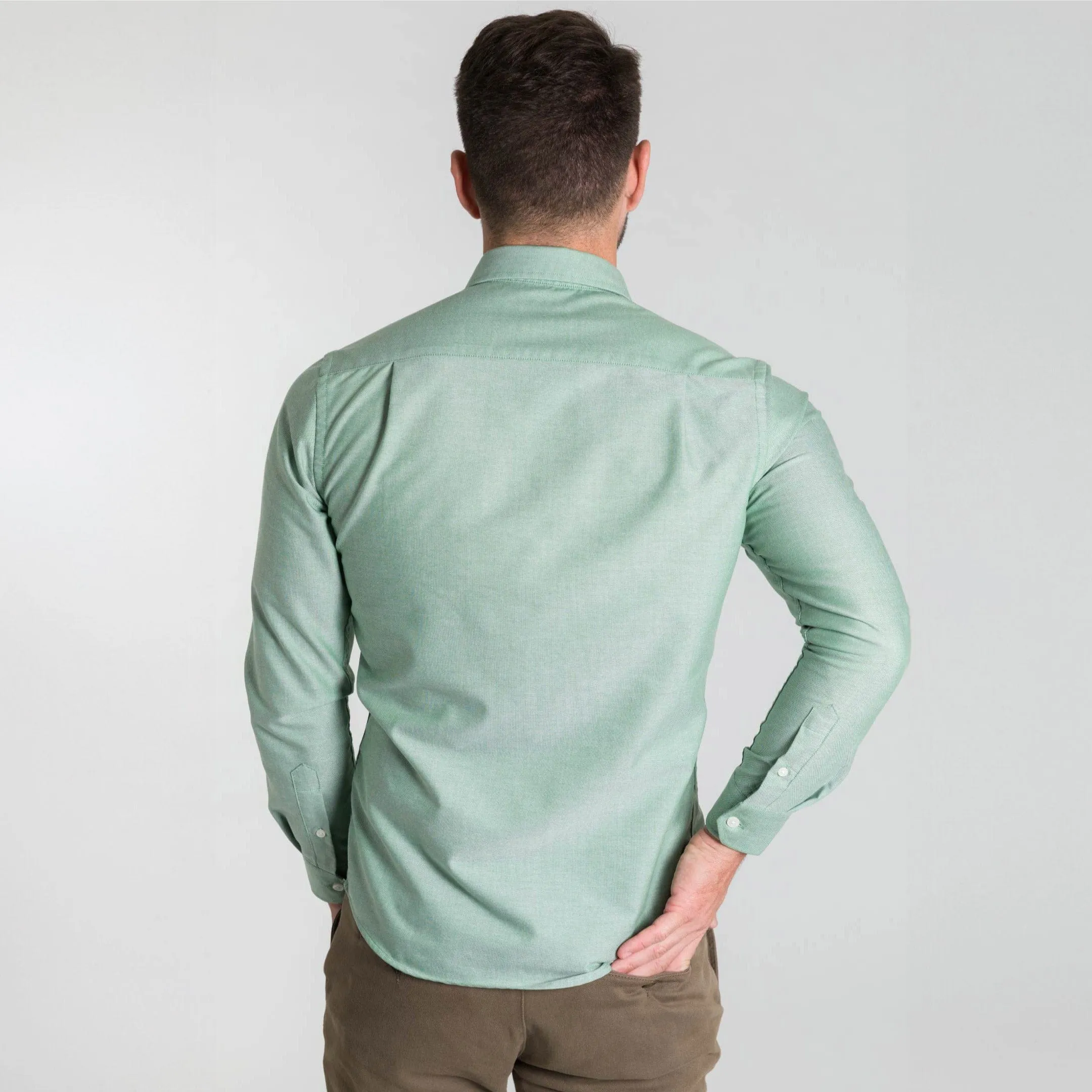 Faded Fern Oxford Wrinkle Free Shirt sold by Ash & Erie product image thumbnail 3