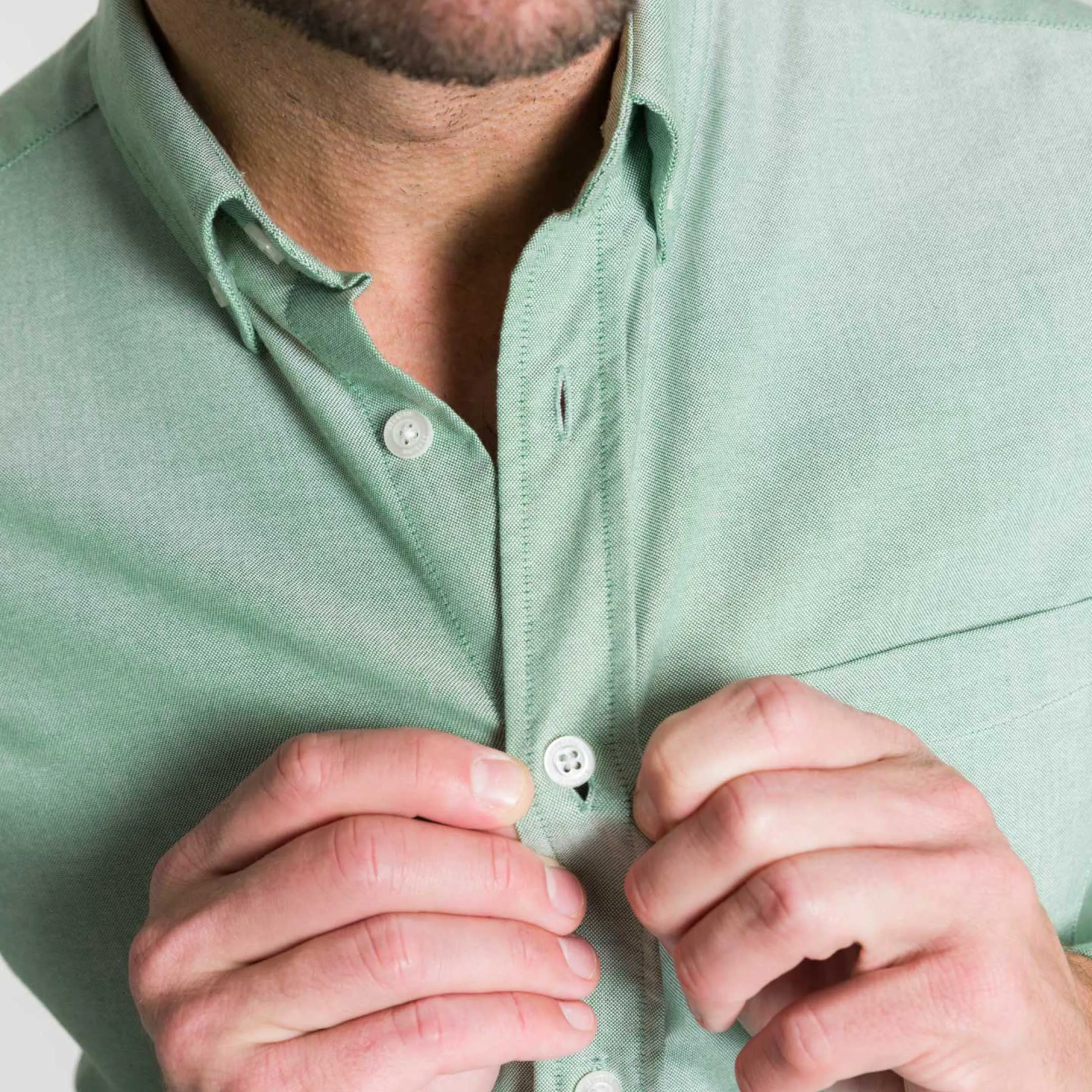 Faded Fern Oxford Wrinkle Free Shirt sold by Ash & Erie product image thumbnail 4