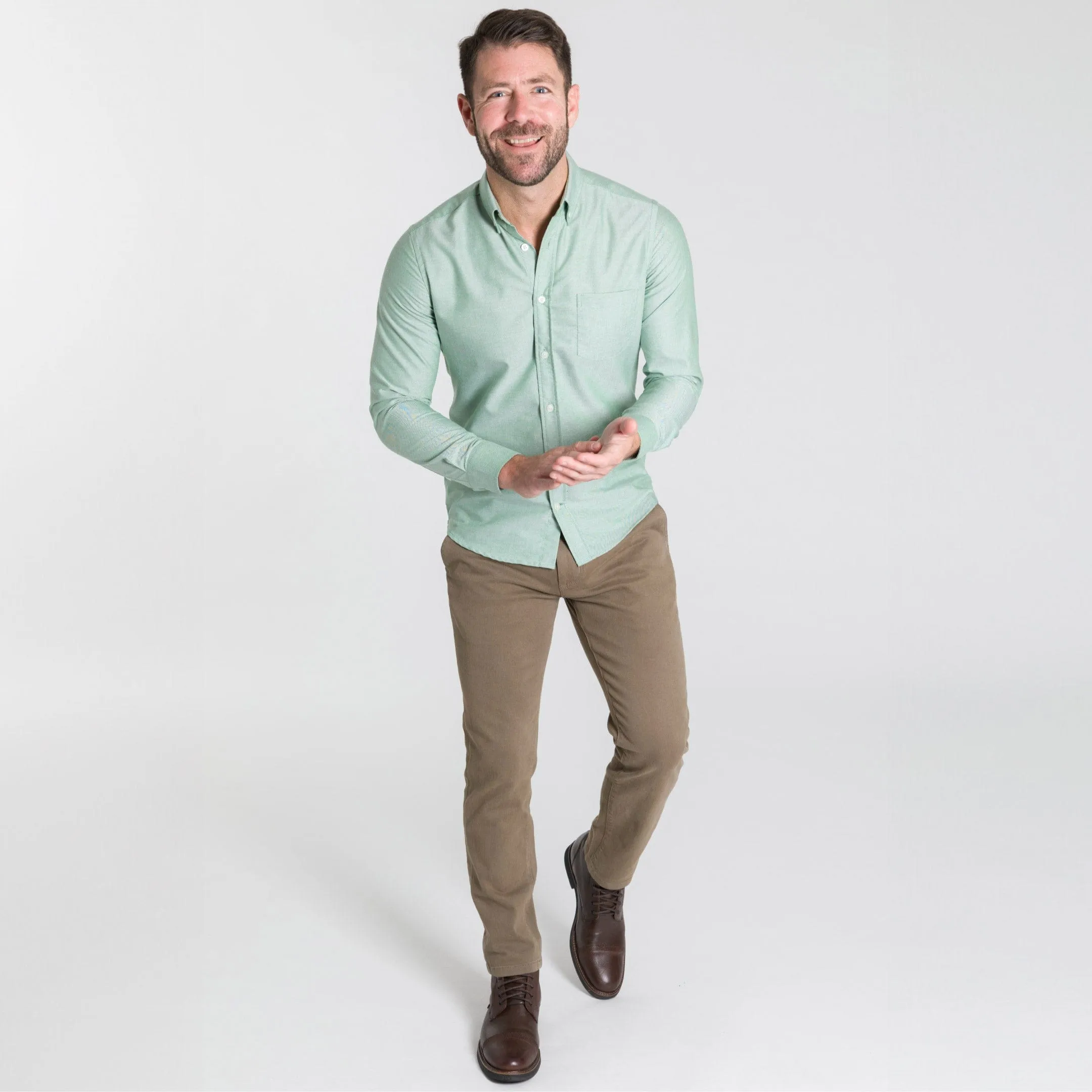Faded Fern Oxford Wrinkle Free Shirt sold by Ash & Erie product image thumbnail 2