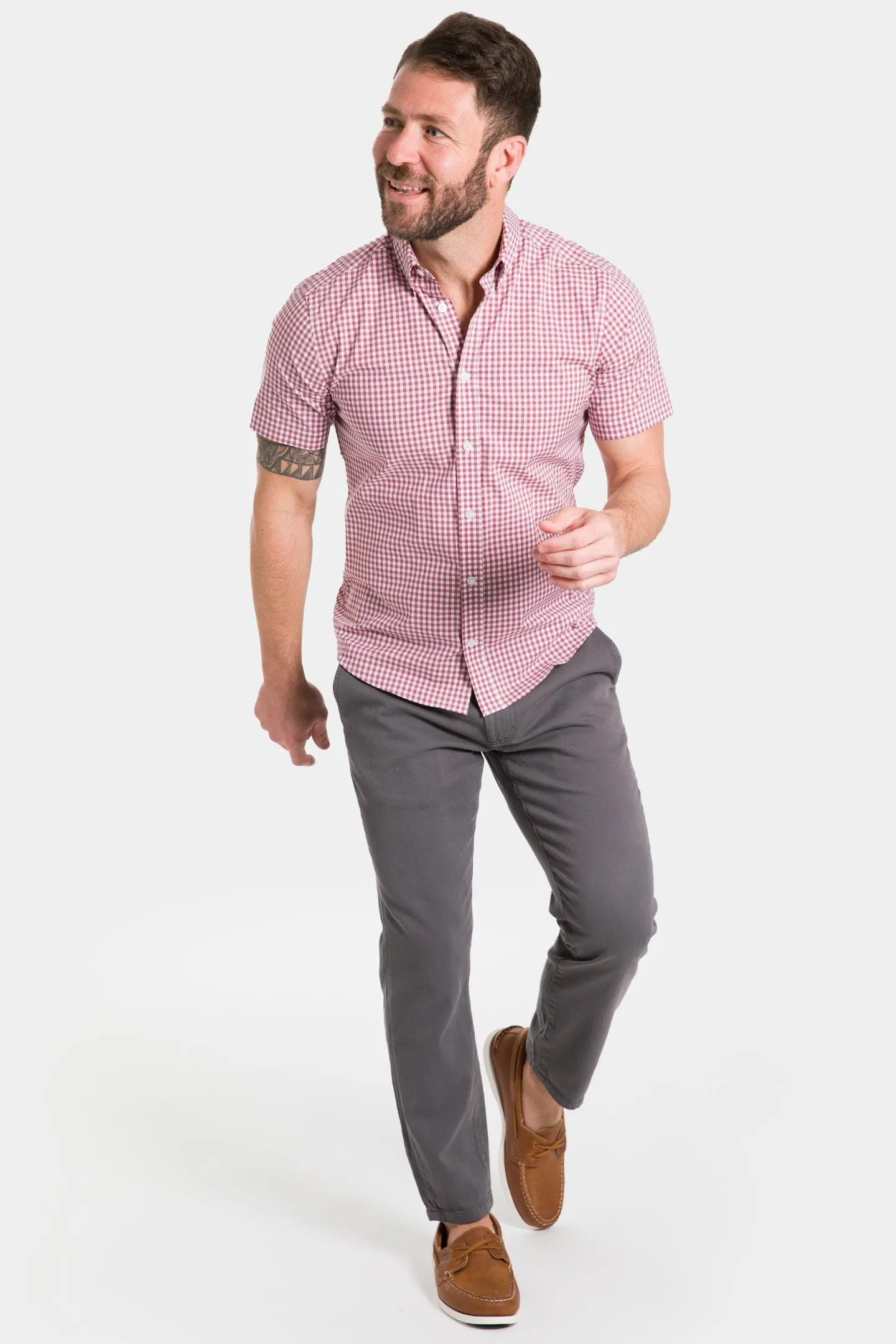 Brick Gingham Short Sleeve Shirt sold by Ash & Erie product image thumbnail 2