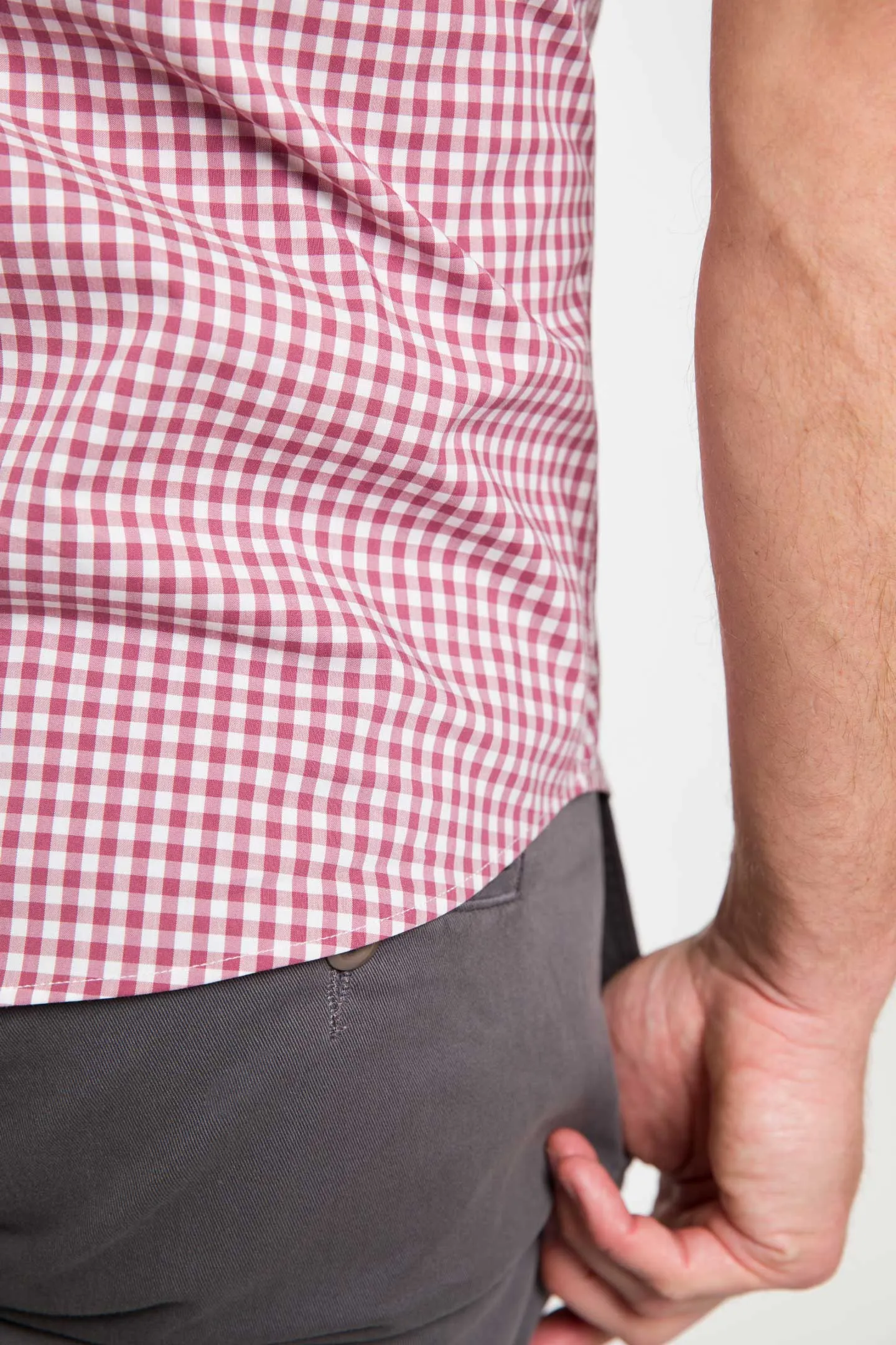 Brick Gingham Short Sleeve Shirt sold by Ash & Erie product image thumbnail 4