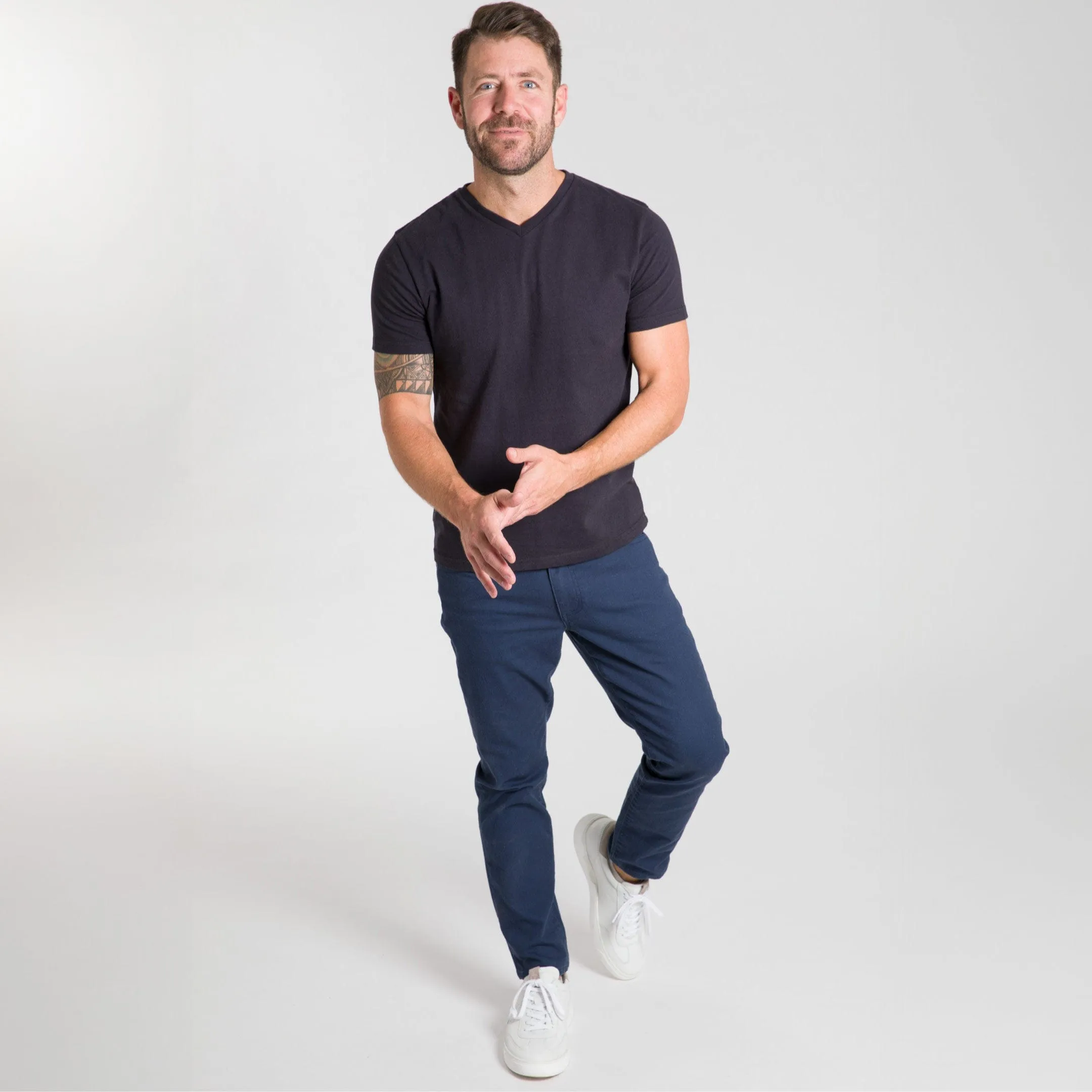 Black V-Neck Tee sold by Ash & Erie product image thumbnail 2