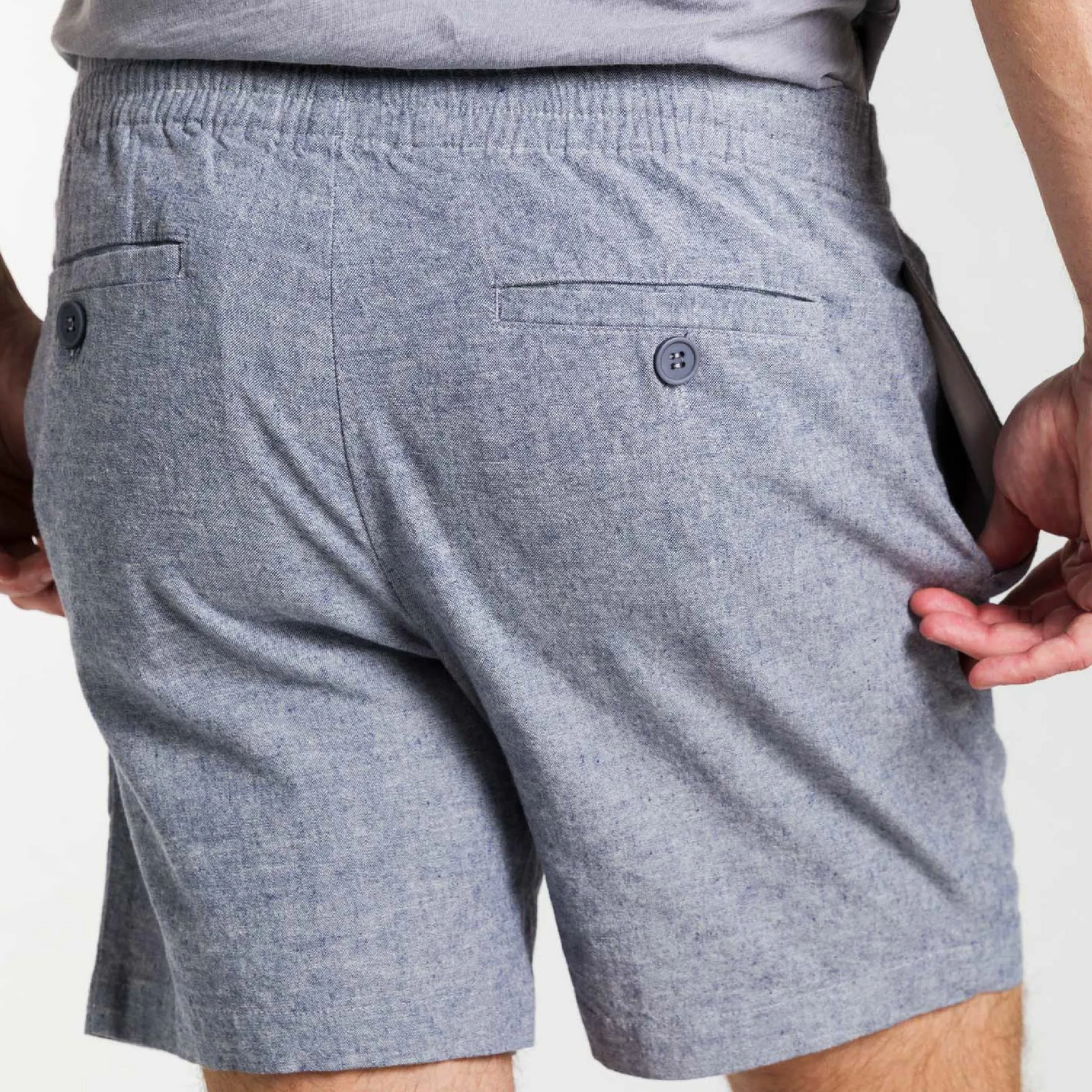Blue Linen Short sold by Ash & Erie product image thumbnail 3