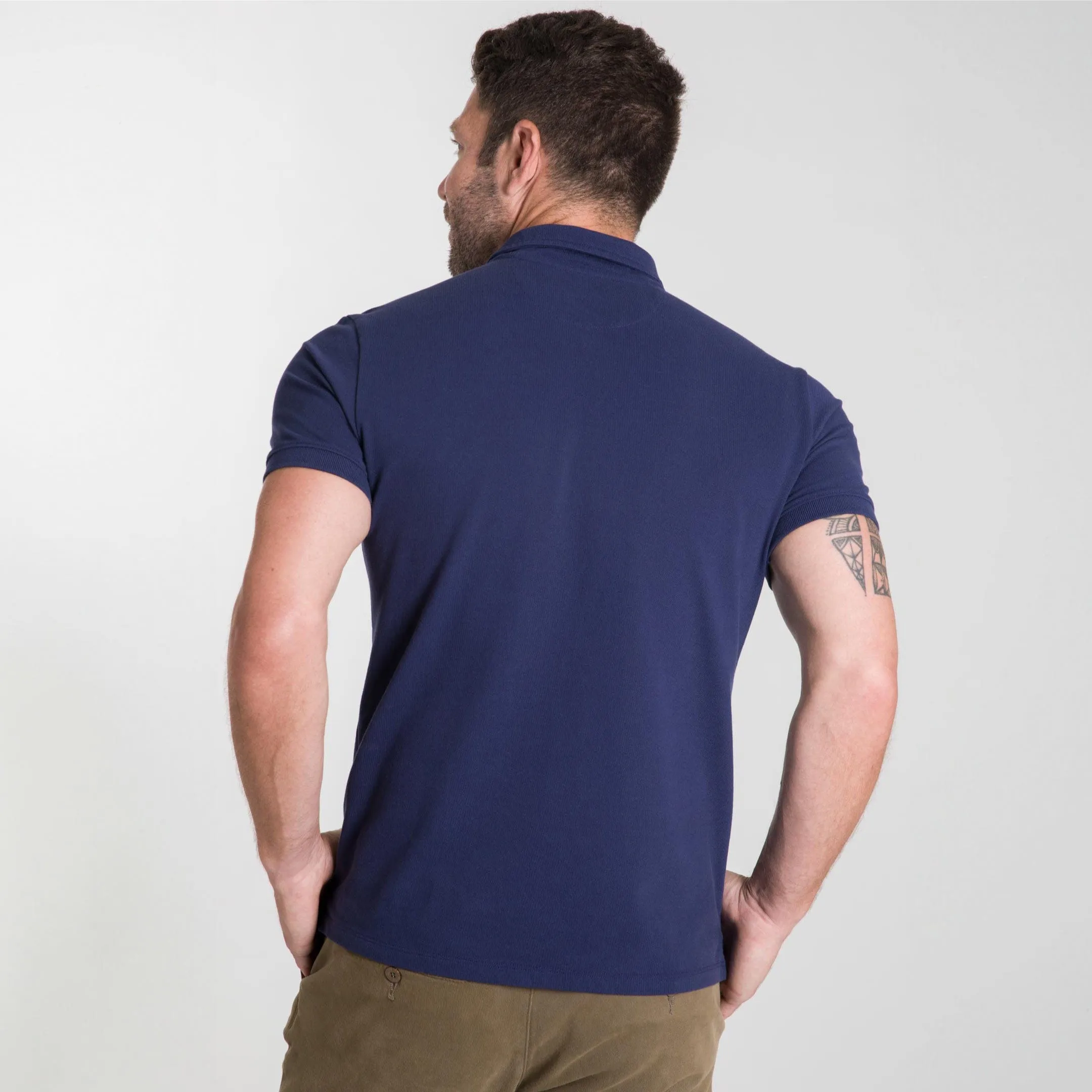 Navy Pique Daily Polo sold by Ash & Erie product image thumbnail 4