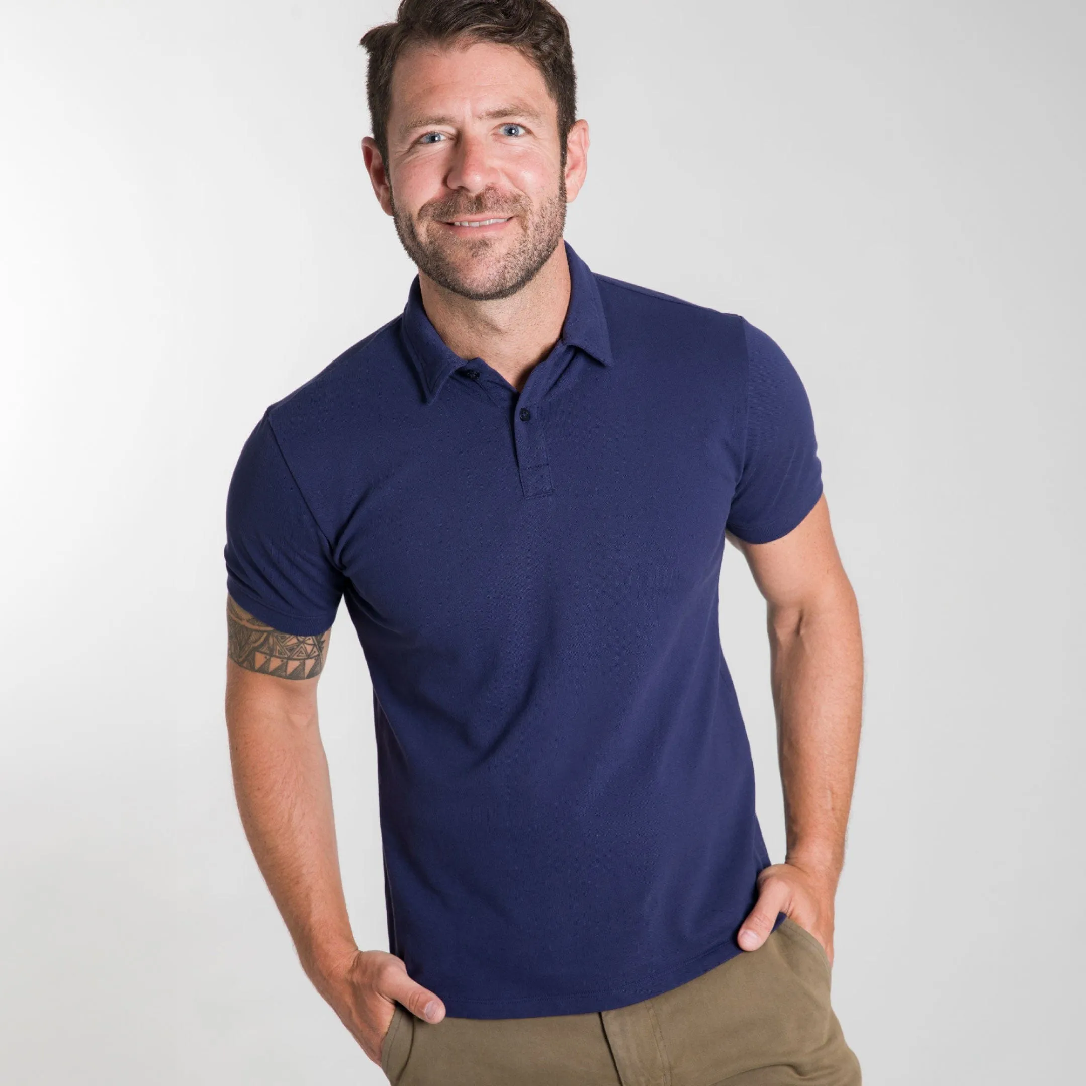 Navy Pique Daily Polo sold by Ash & Erie product image thumbnail 5