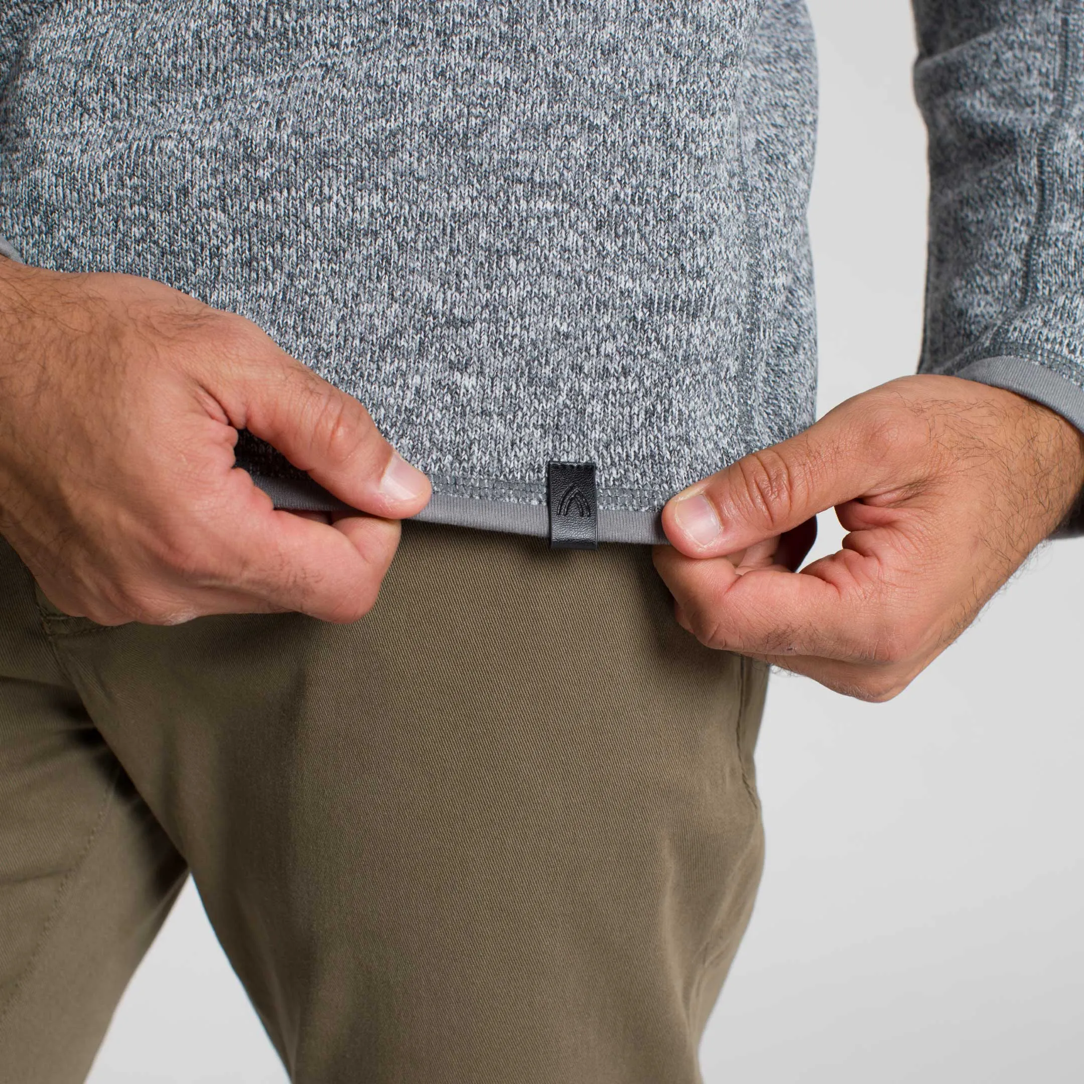 Heather Grey Quarter-Zip Fleece sold by Ash & Erie product image thumbnail 5