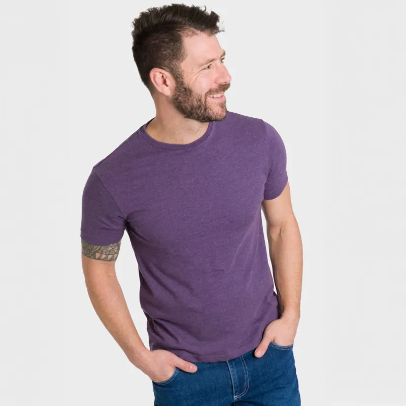 Heather Purple Crew Neck Tee sold by Ash & Erie