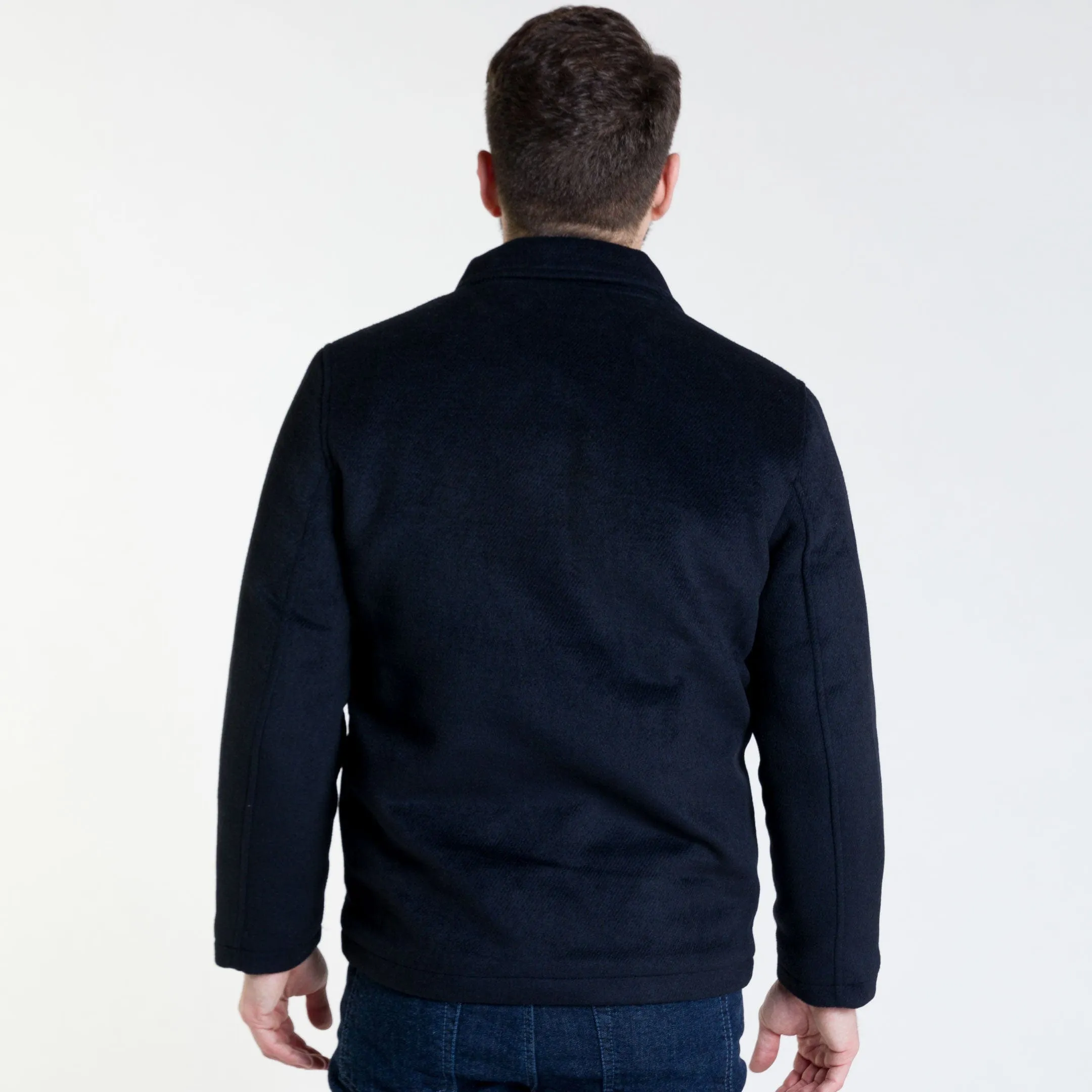 Navy Herringbone Peacoat sold by Ash & Erie product image thumbnail 3