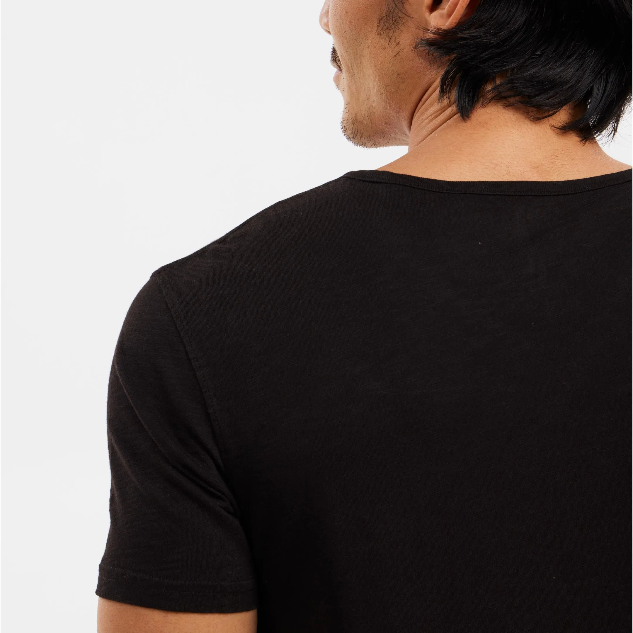 Lightweight Washed Black V Neck Tee sold by Ash & Erie product image thumbnail 4