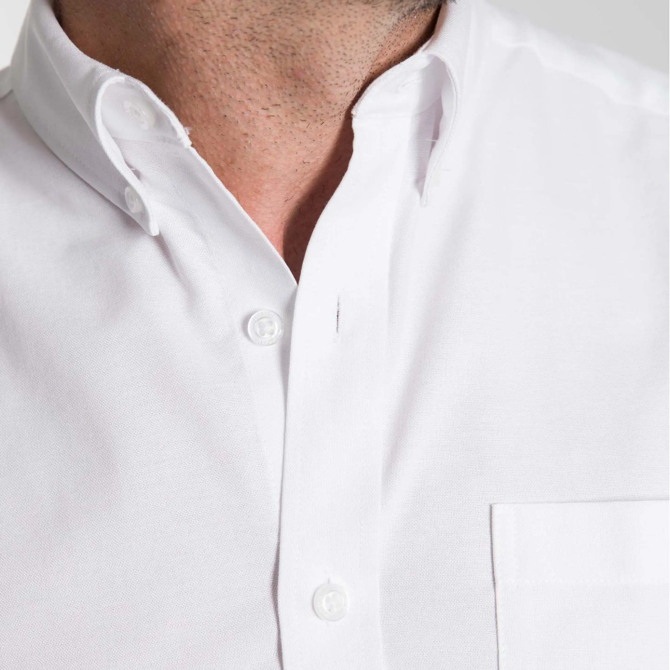 White Oxford Wrinkle Free Short Sleeve Shirt sold by Ash & Erie product image thumbnail 4