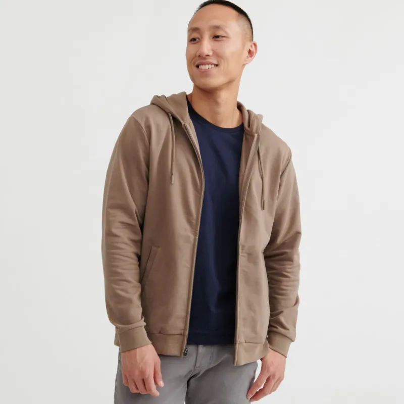 Oak French Terry Full-Zip Hoodie made by Ash & Erie