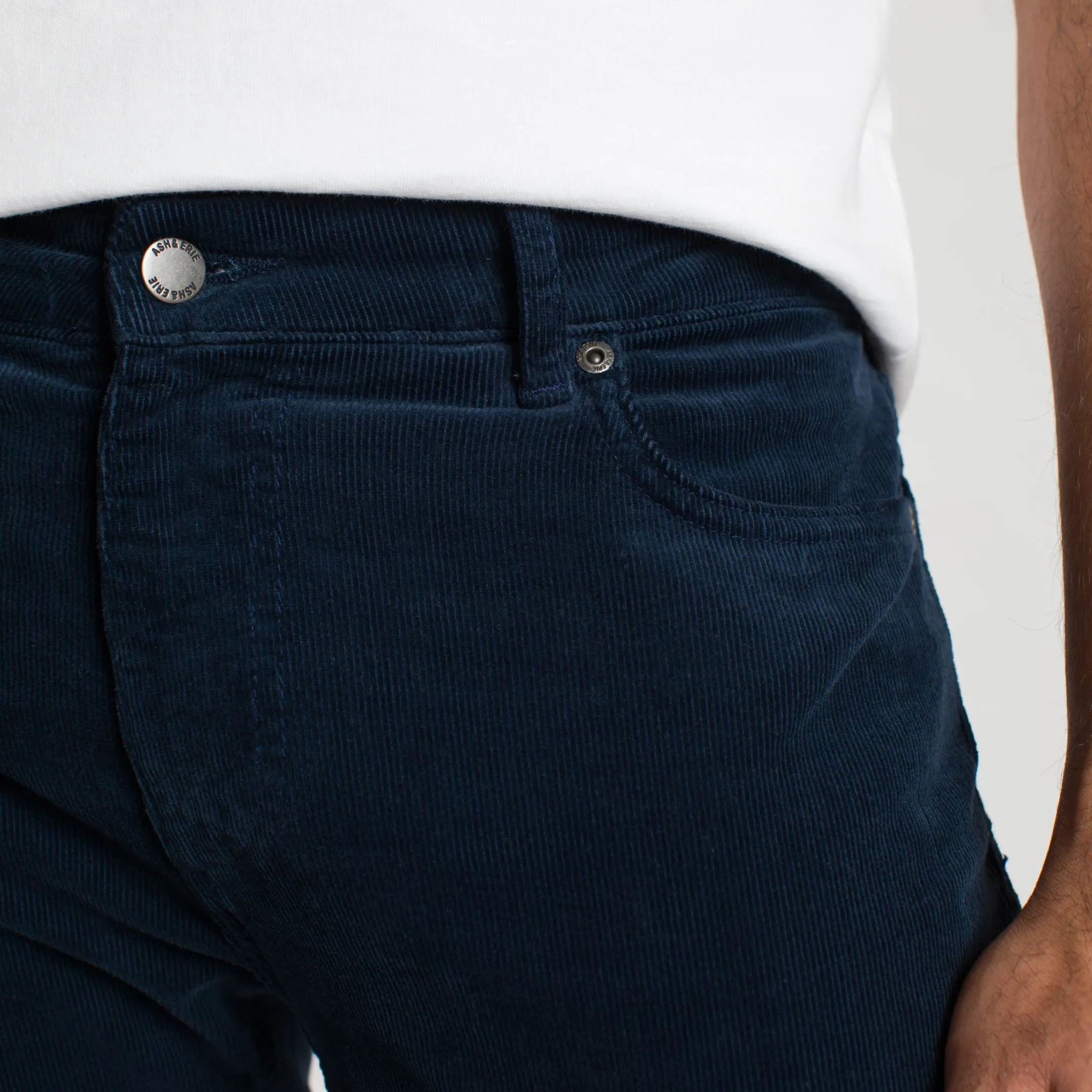 Navy Stretch Corduroy Pant sold by Ash & Erie product image thumbnail 5