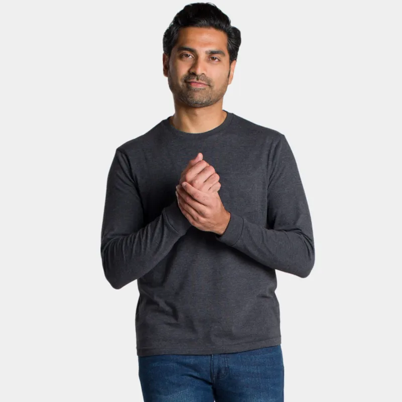 Heather Charcoal Long Sleeve Pocket Tee sold by Ash & Erie