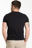 Black Short Sleeve Pima Cotton Henley sold by Ash & Erie