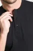 Black Short Sleeve Pima Cotton Henley sold by Ash & Erie