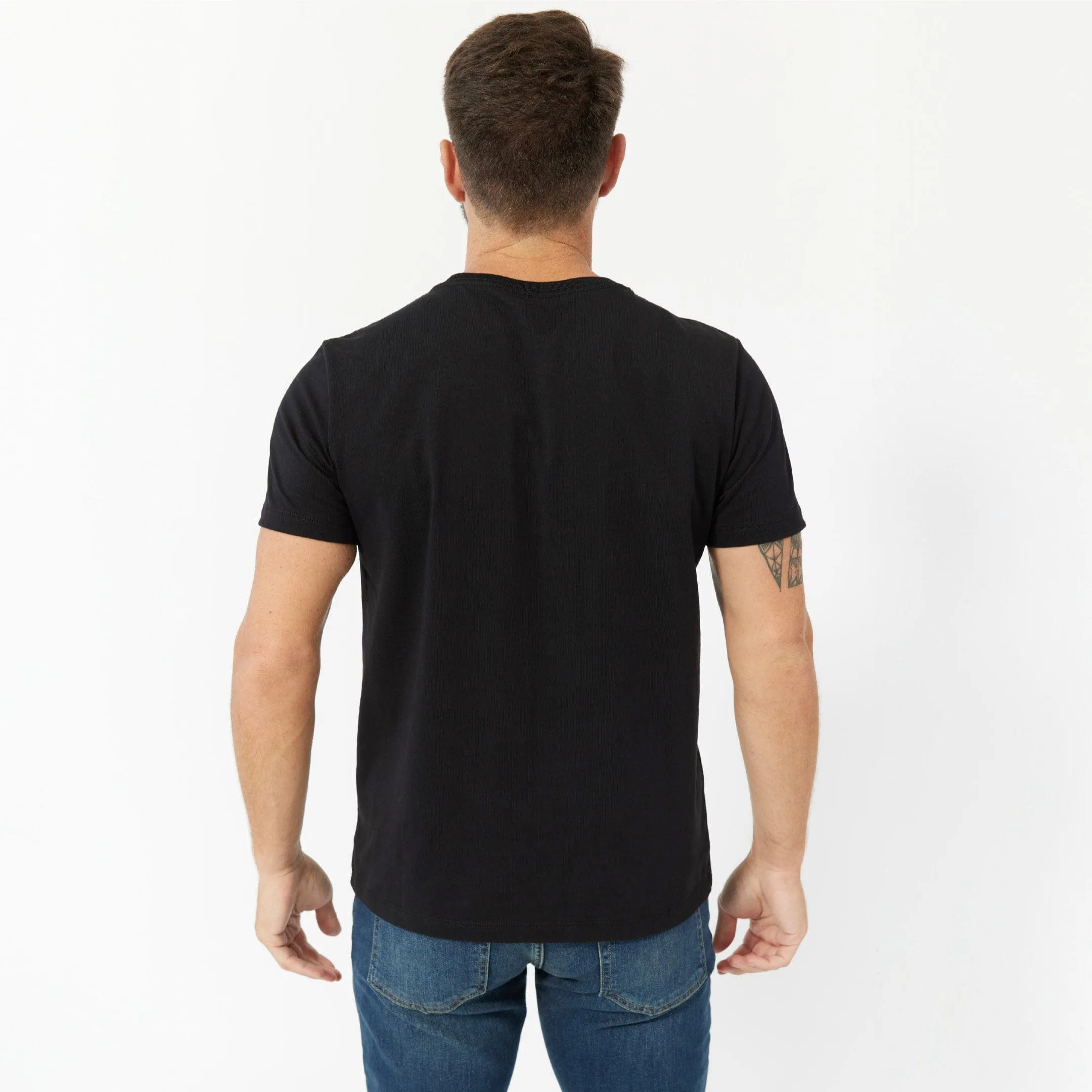 Black Pima Cotton Crew Neck Tee sold by Ash & Erie product image thumbnail 3