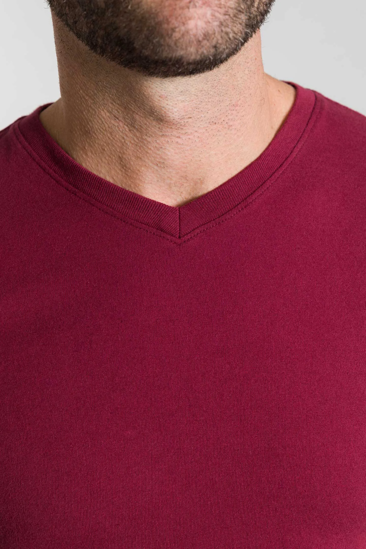 Burgundy Port V-Neck Tee sold by Ash & Erie product image thumbnail 5