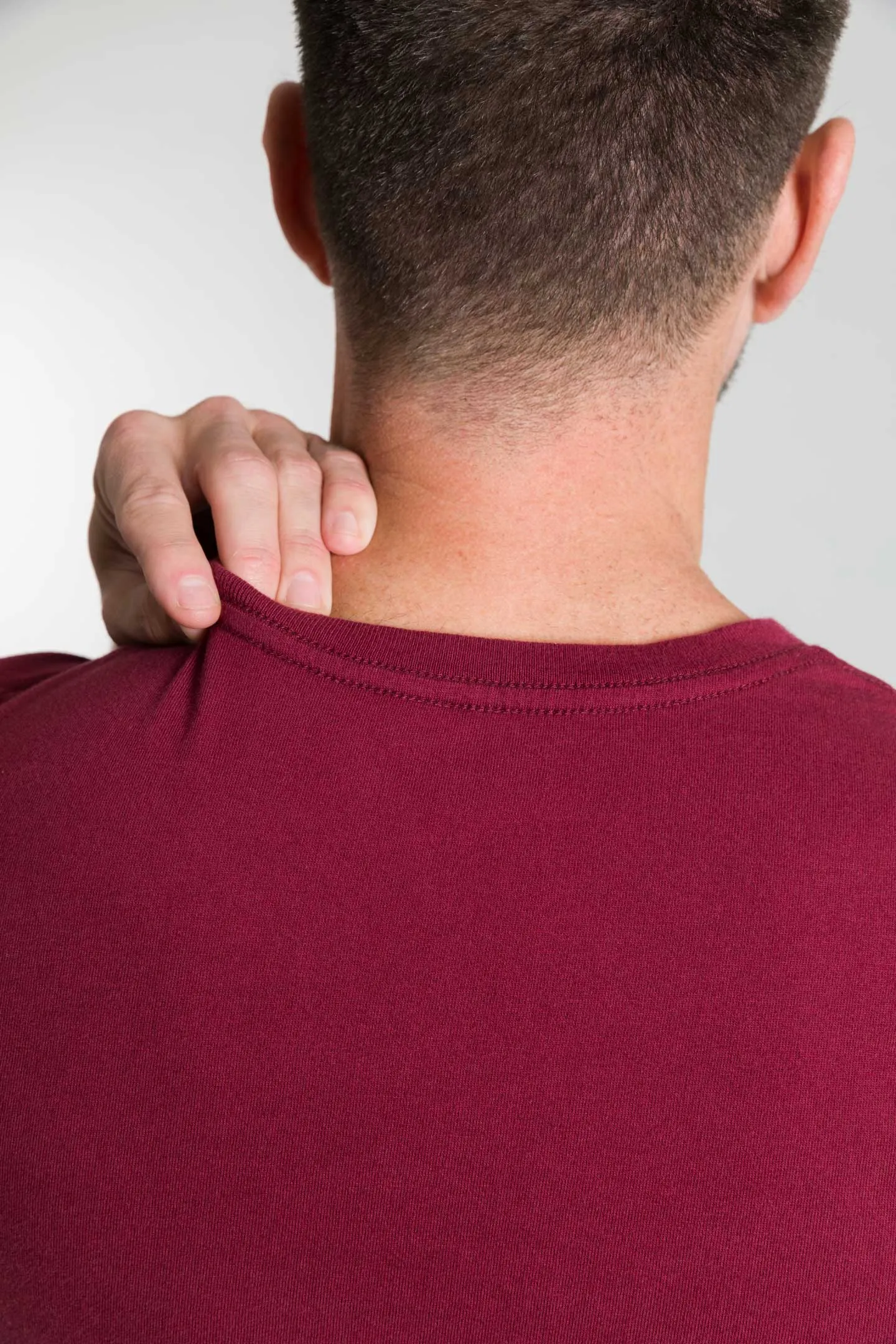 Burgundy Port V-Neck Tee sold by Ash & Erie product image thumbnail 4