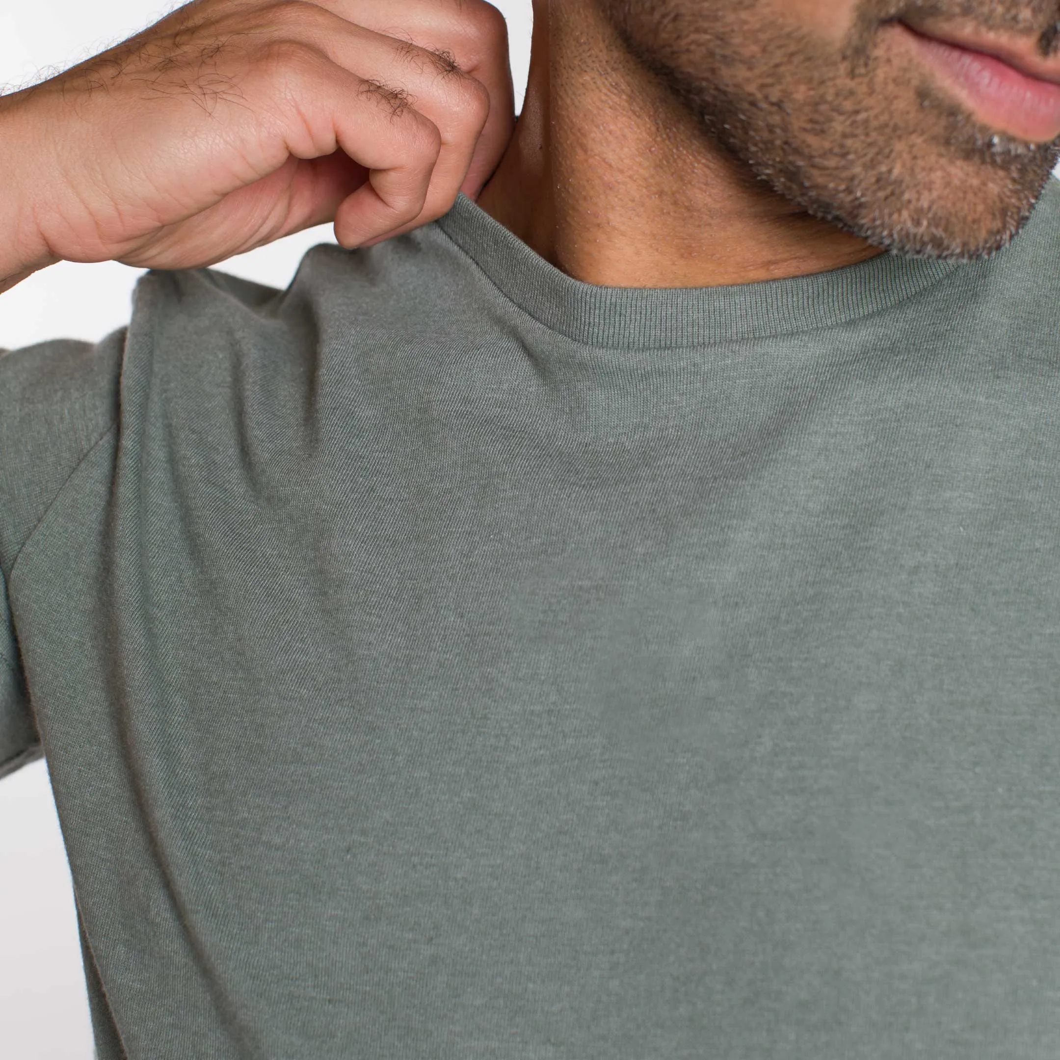 Heather Sage Crew Neck Tee sold by Ash & Erie product image thumbnail 4