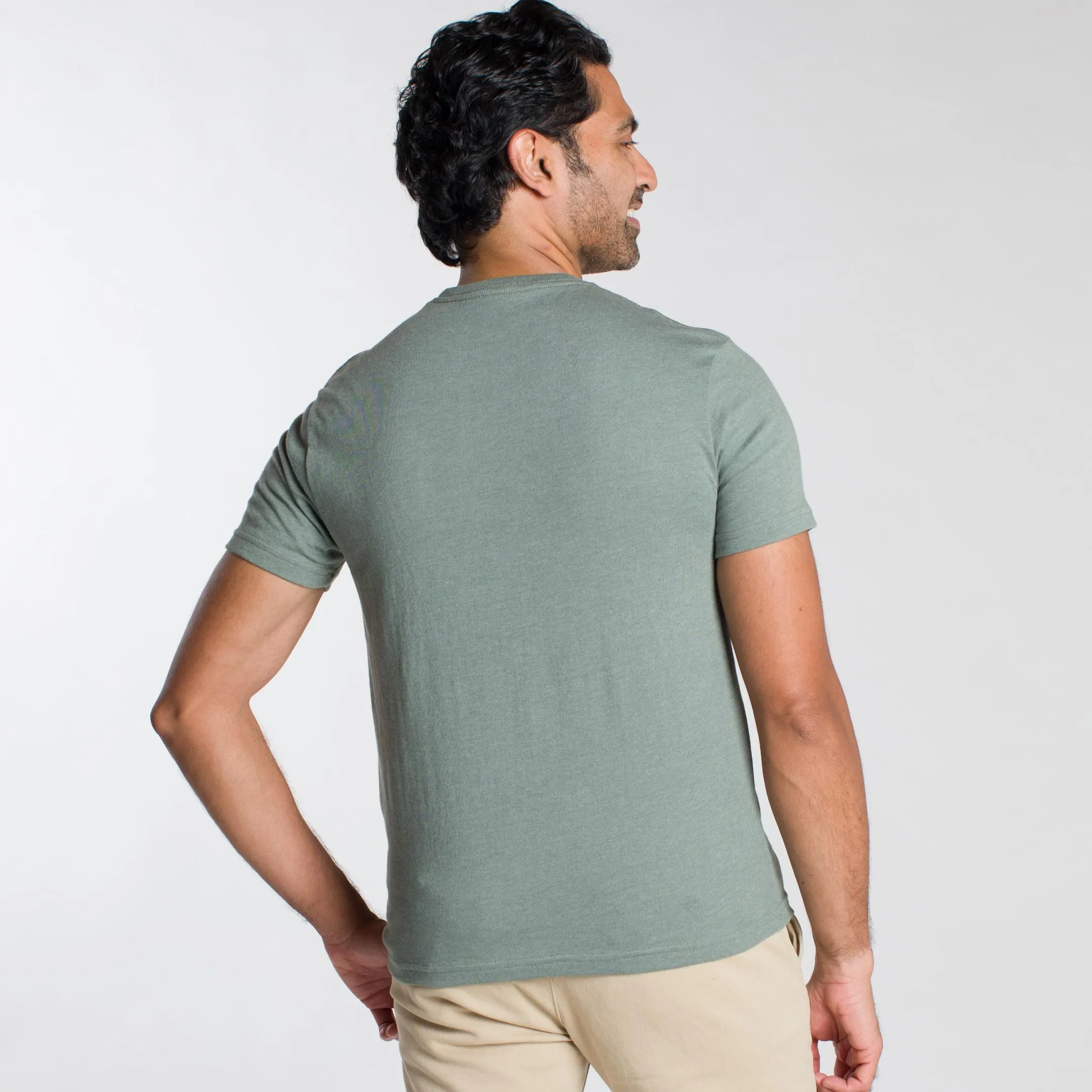Heather Sage Crew Neck Tee sold by Ash & Erie product image thumbnail 3