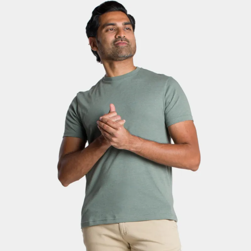 Heather Sage Crew Neck Tee sold by Ash & Erie