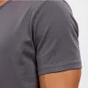 Grey Short Sleeve Pima Cotton Henley sold by Ash & Erie