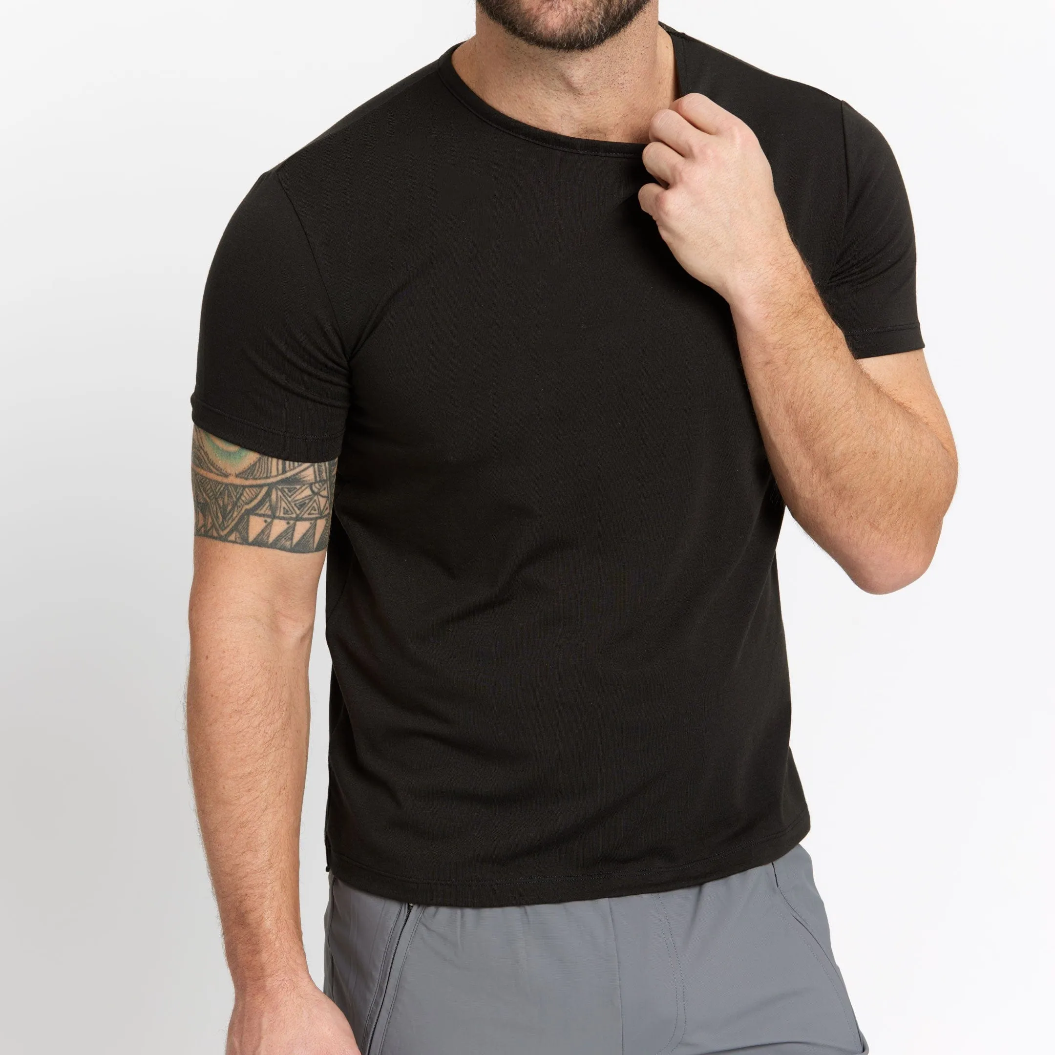 Black Hybrid Tee sold by Ash & Erie product image thumbnail 4