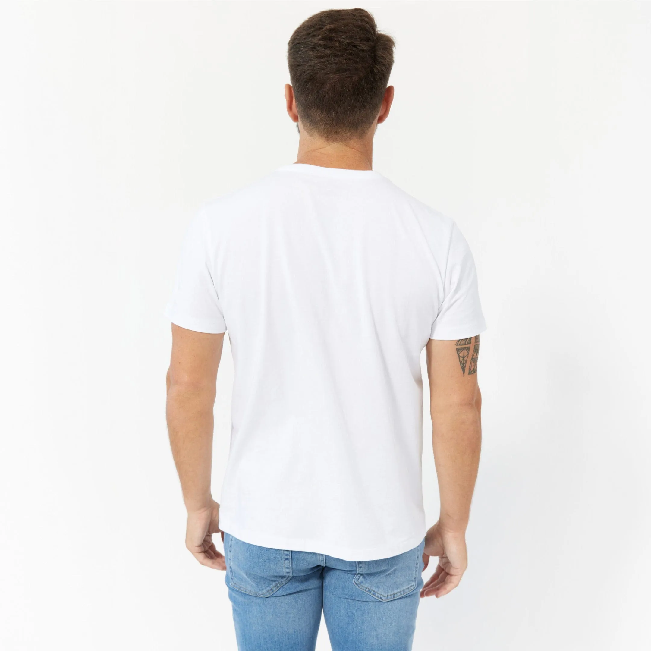 White Pima Cotton Crew Neck Tee sold by Ash & Erie product image thumbnail 4