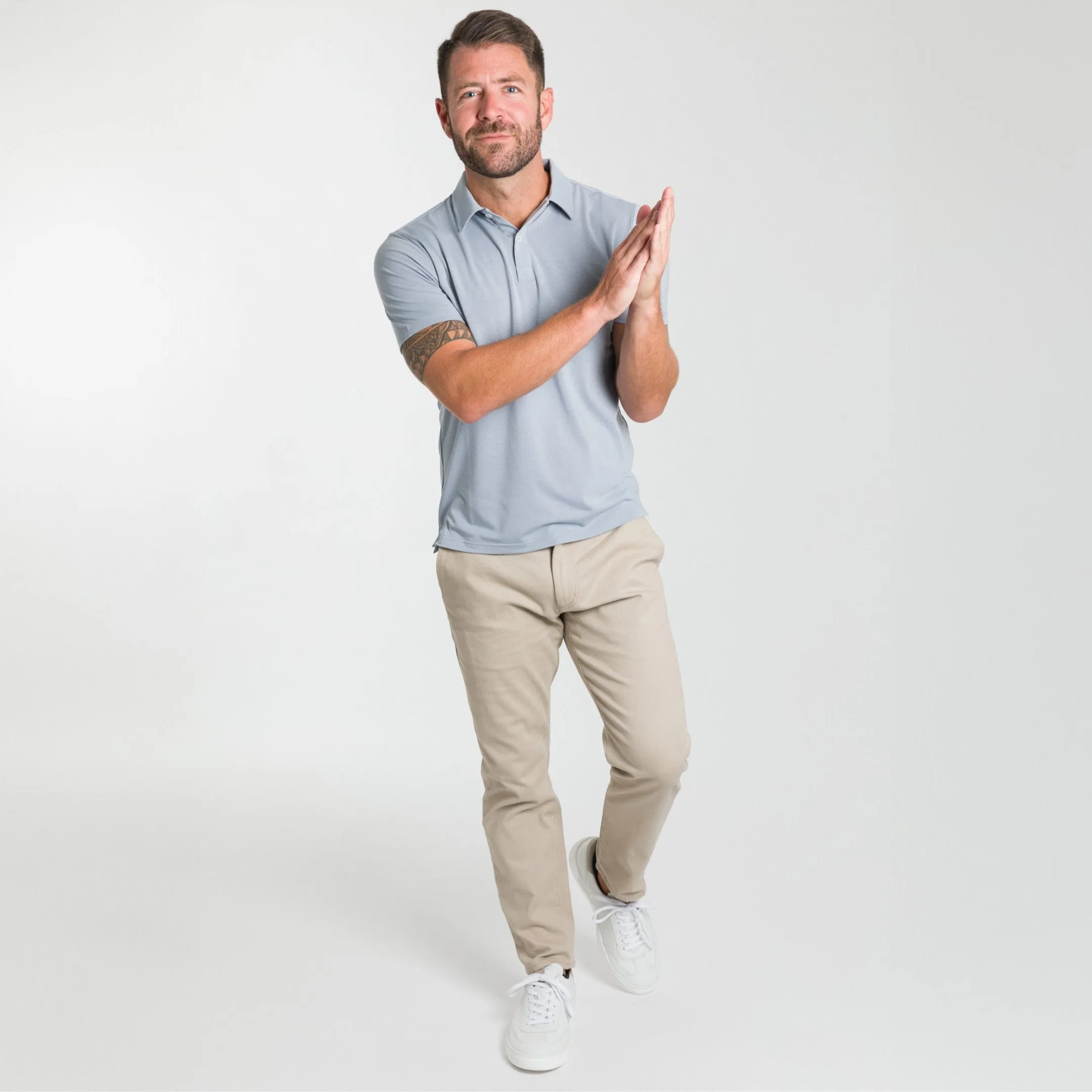 Light Grey Tech Polo sold by Ash & Erie product image thumbnail 2