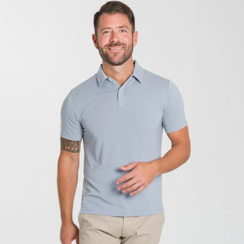 Light Grey Tech Polo sold by Ash & Erie