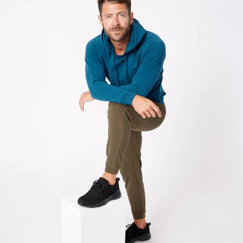 Army Green French Terry Jogger sold by Ash & Erie