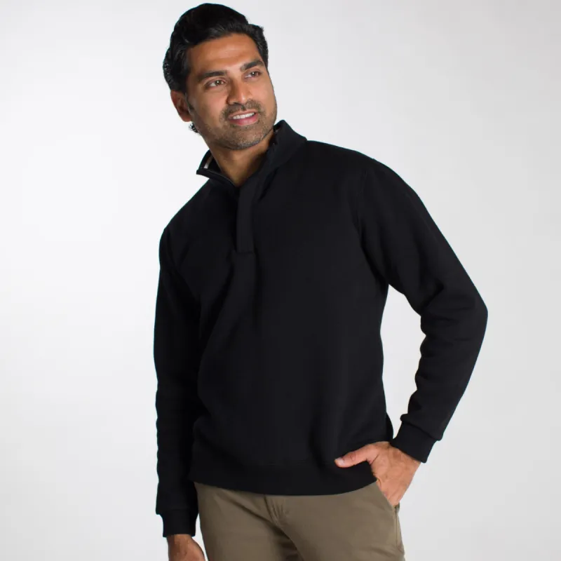 Black Quarter-Zip Sweatshirt sold by Ash & Erie