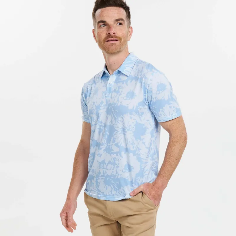 Bermuda Blue Tech Polo sold by Ash & Erie