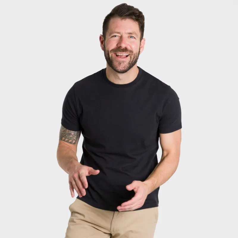 Black Crew Neck Tee sold by Ash & Erie