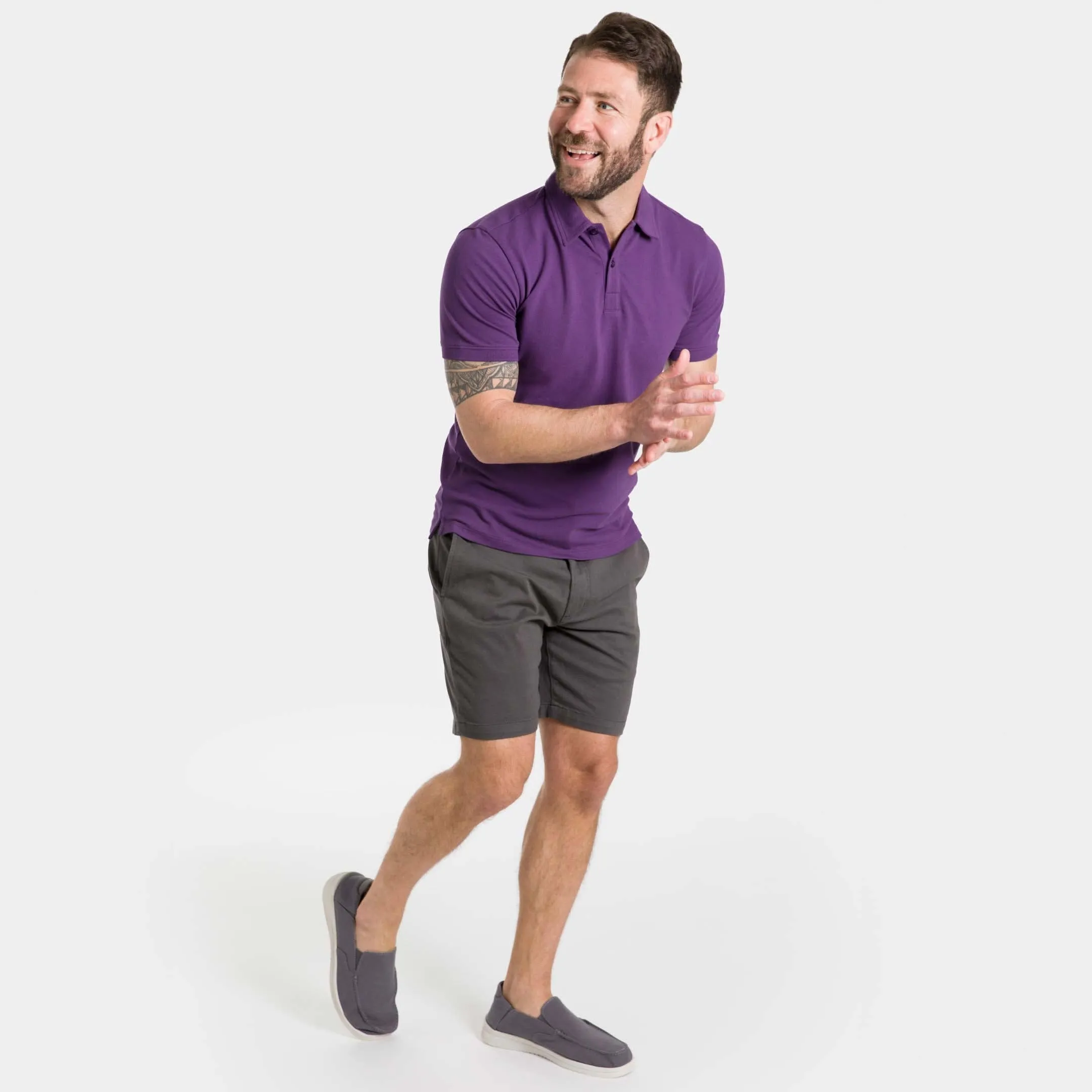 Purple Pique Daily Polo sold by Ash & Erie product image thumbnail 2