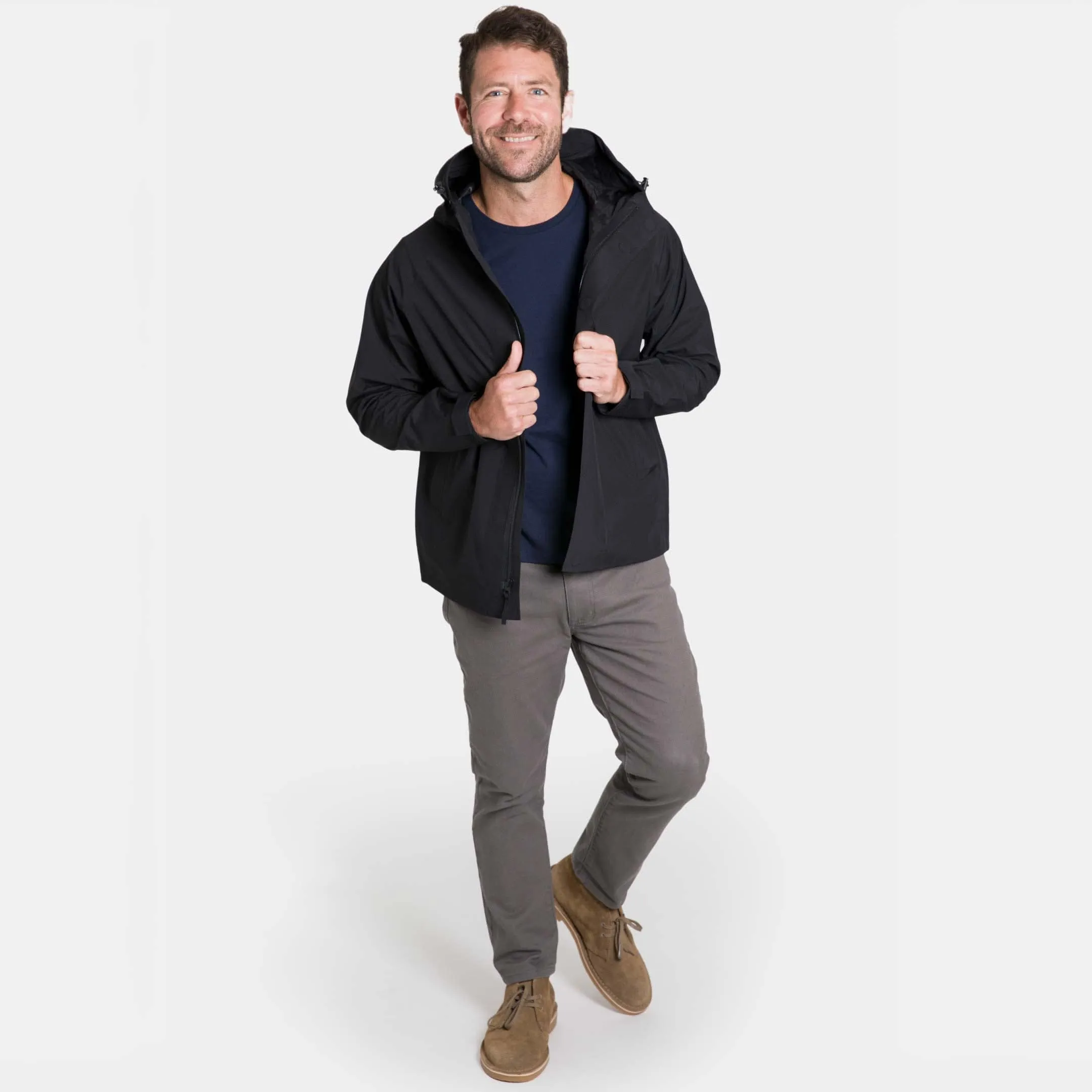 Black Rain Jacket sold by Ash & Erie product image thumbnail 2