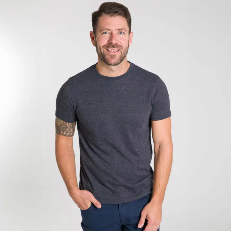 Heather Charcoal Crew Neck Tee sold by Ash & Erie