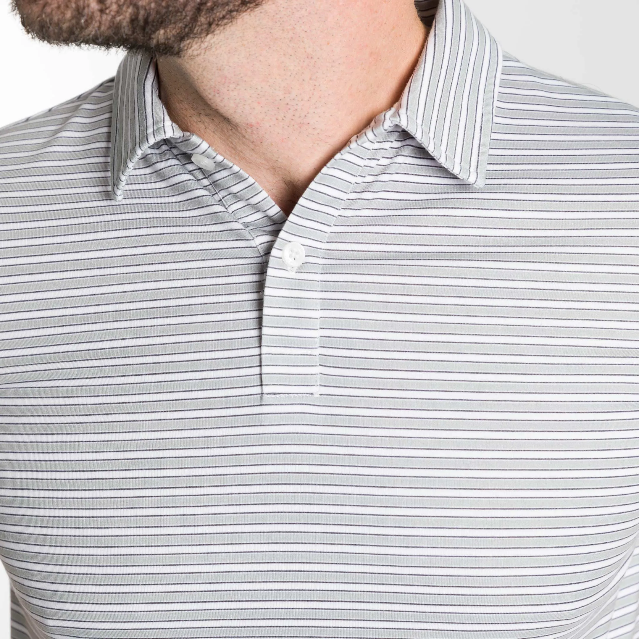 Grey Stripes Tech Polo sold by Ash & Erie product image thumbnail 4