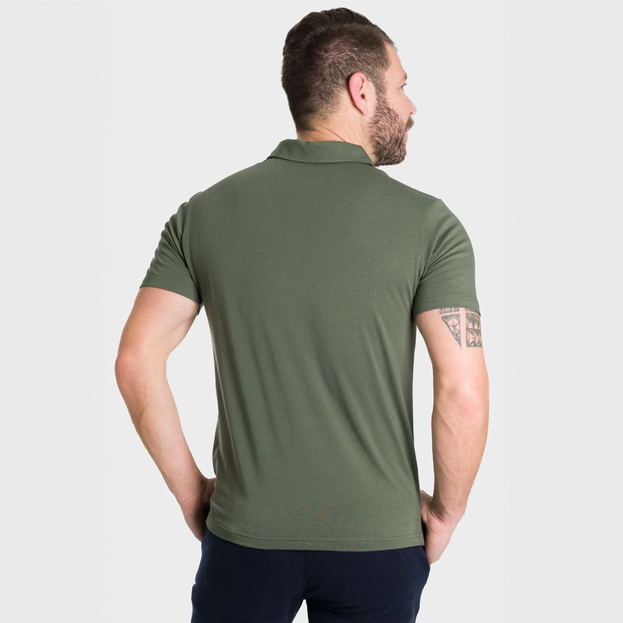 Dark Green Tech Polo sold by Ash & Erie product image thumbnail 3