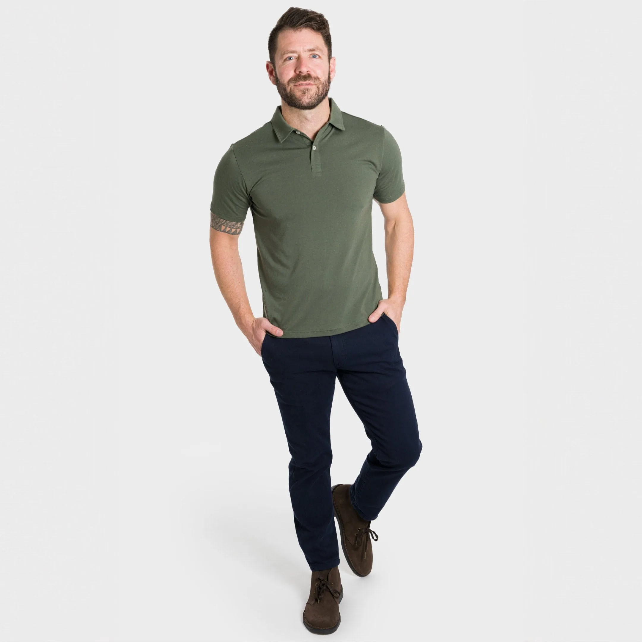 Dark Green Tech Polo sold by Ash & Erie product image thumbnail 2